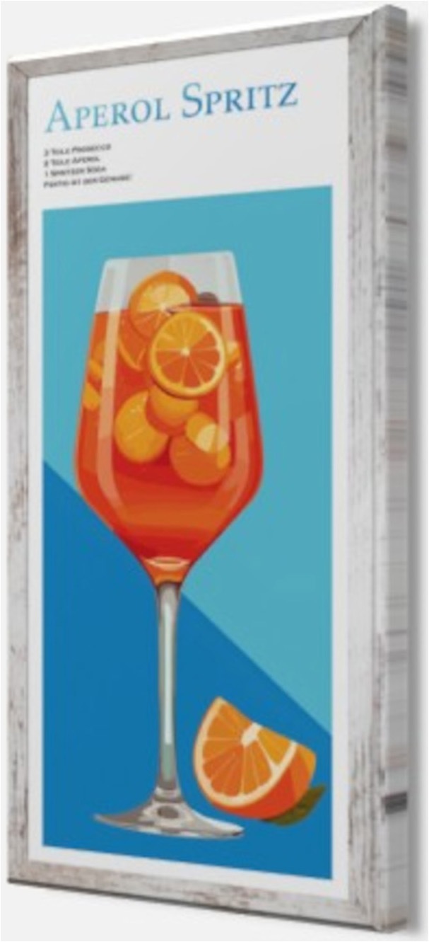 Bönninghoff Bild mit Rahmen »Wandbild gerahmt APEROL SPRITZ MIT SPRUCH 23x49 cm – Wanddeko« Cocktail | Essen | Getränke | Küche | Obst | Orange | Sprüche | Sprüche & Texte 1 Stk. tlg. mit dekorativem Rahmen