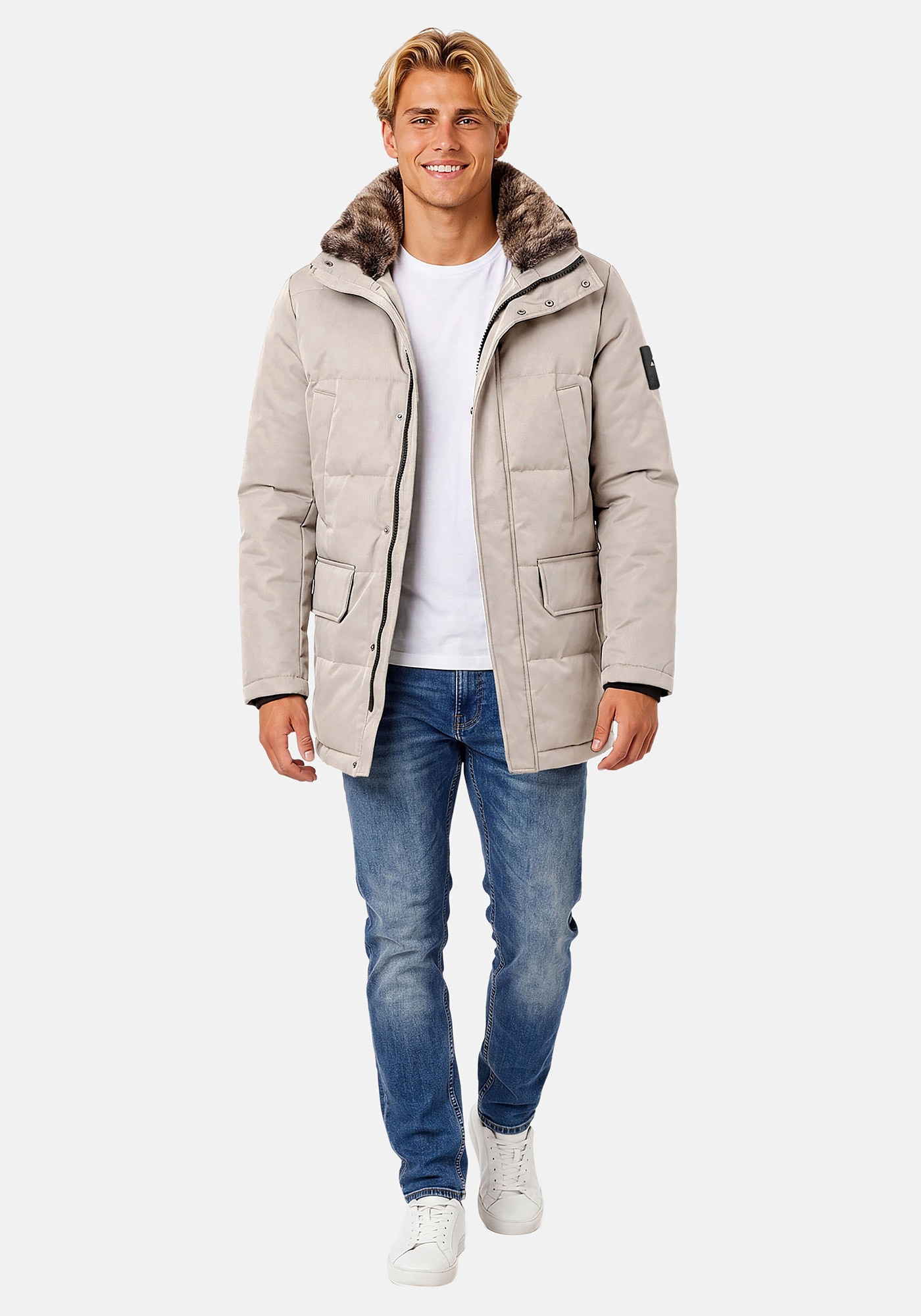 Alessandro Salvarini "ASGiova" Parka mit warmem Kunstfellkragen und hochwertigem Obermaterial