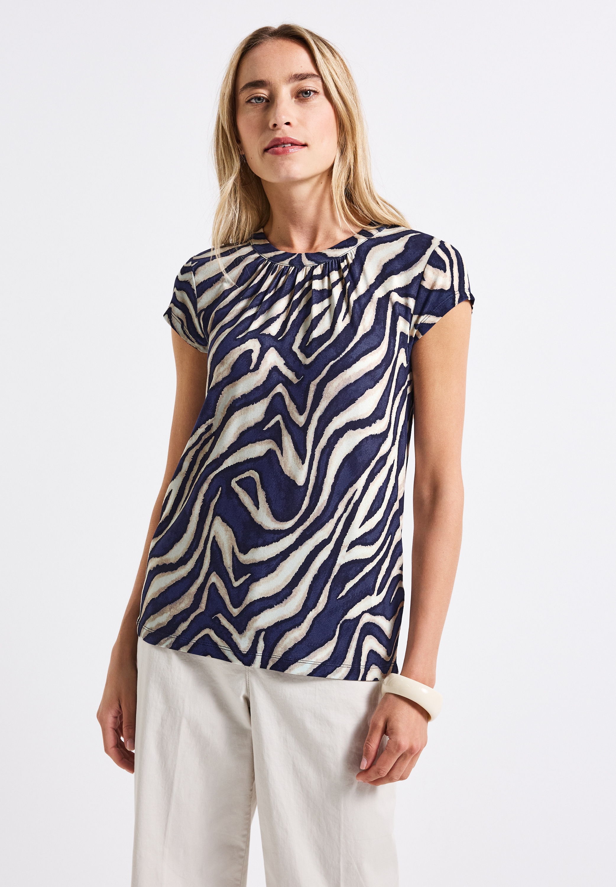 STREET ONE Print-Shirt, aus softem Materialmix günstig online kaufen