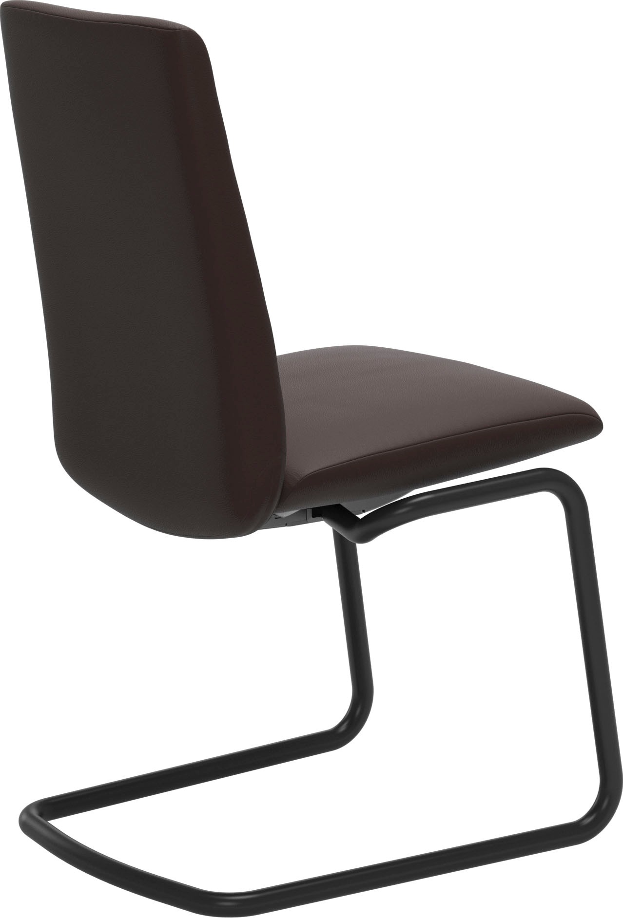 Polsterstuhl STRESSLESS "Laurel", braun (chocolate paloma, schwarz matt), B:53cm H:92cm T:59cm, Leder PALOMA: PALOMA ist ein durchgefärbtes Semianilin-Möbelleder mit natürlicher Narbung., Stühle, Polsterstuhl, Low Back, Größe M, mit Beinen aus Stahl in Sc 3