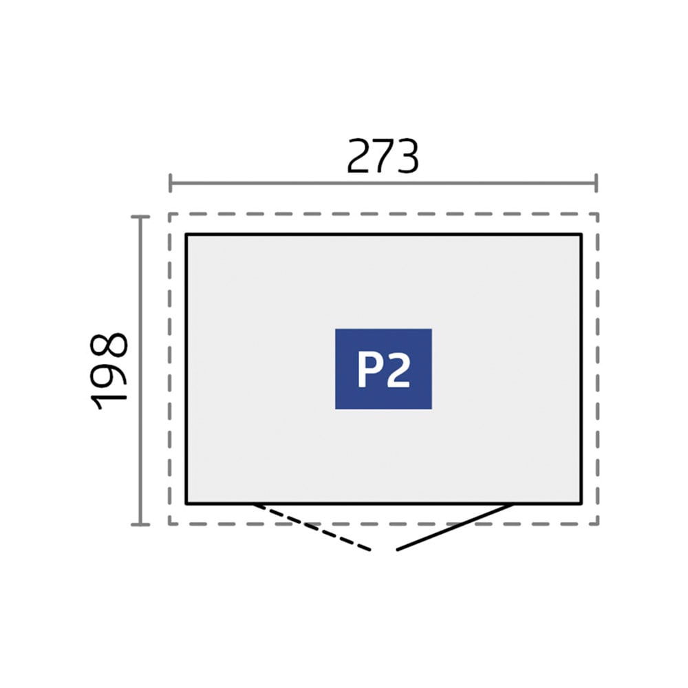 Biohort Gerätehaus »PANORAMA Gr. P2 quarzgrau-metallic
mit Doppeltür« aus Metall mit umlaufendem Acrylglas-Lichtband