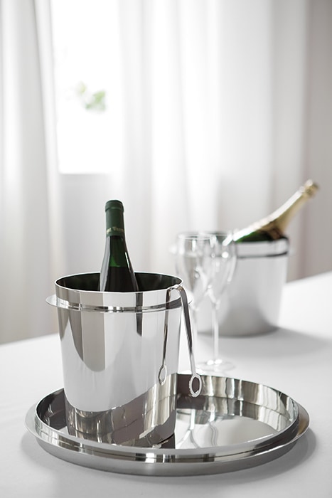 Fink Tablett »Titan«, (1 tlg.), Edelstahl, hochwertiges Design, Ø 41 cm