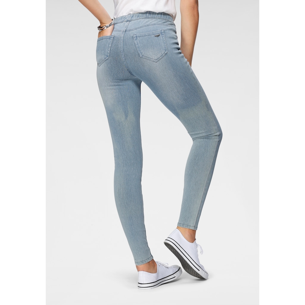 Arizona Jogg Pants »High Waist«, in Denim-Optik