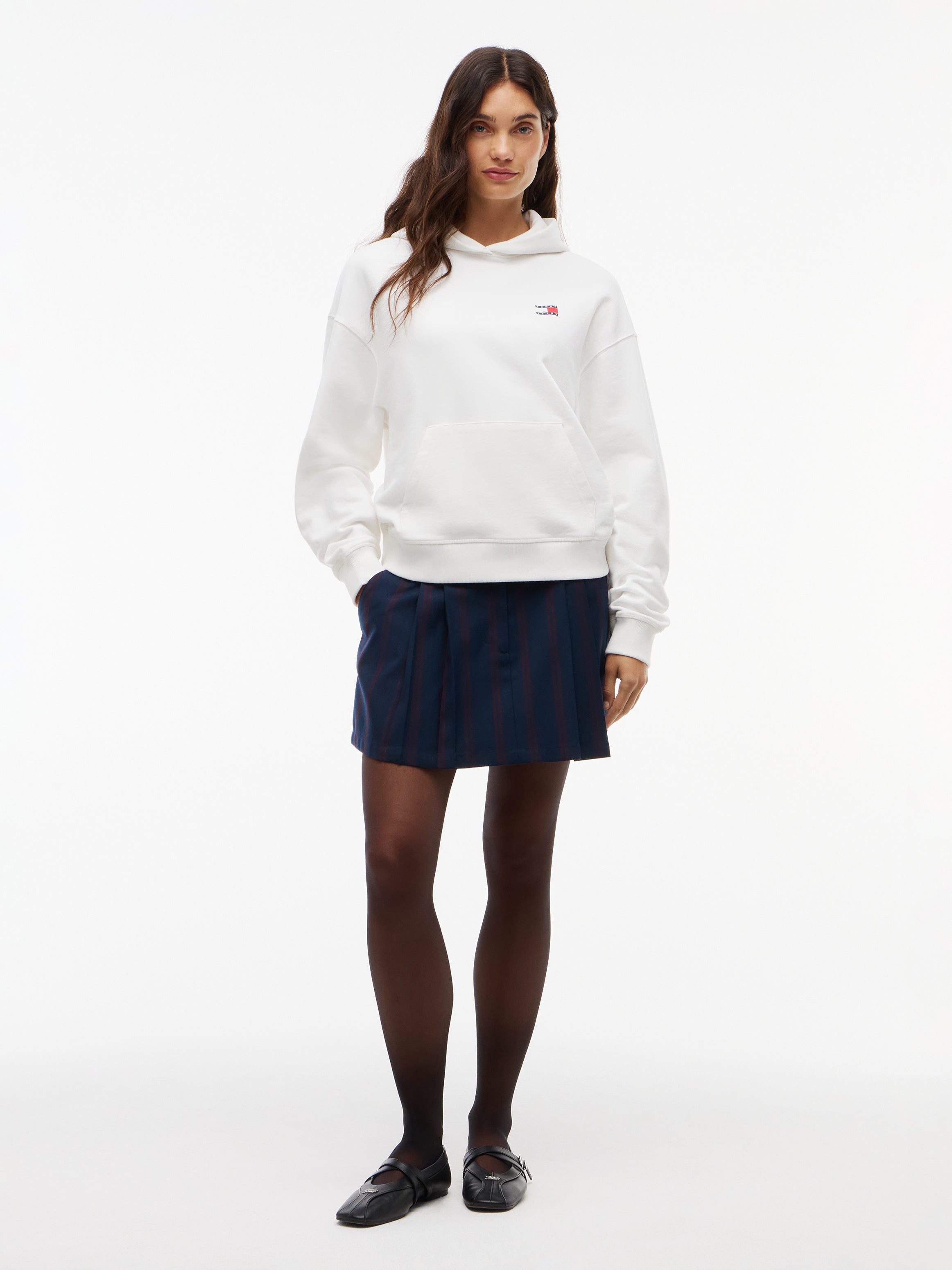 Tommy Jeans Kapuzensweatshirt »TJW BXY ARCH WAVY FLAG HOOD EXT«, Baumwolle
