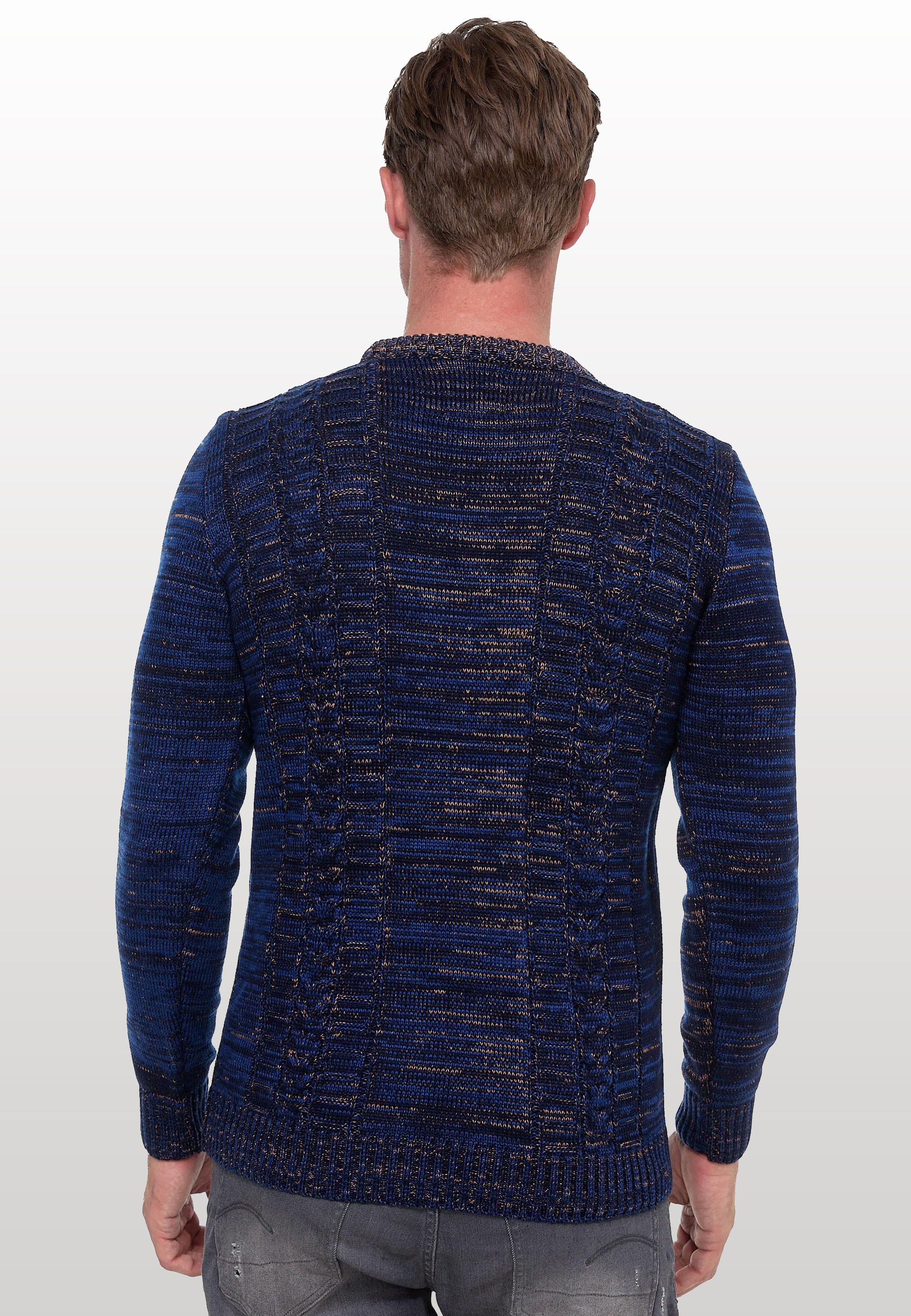 Rusty Neal Strickpullover, mit meliertem Design