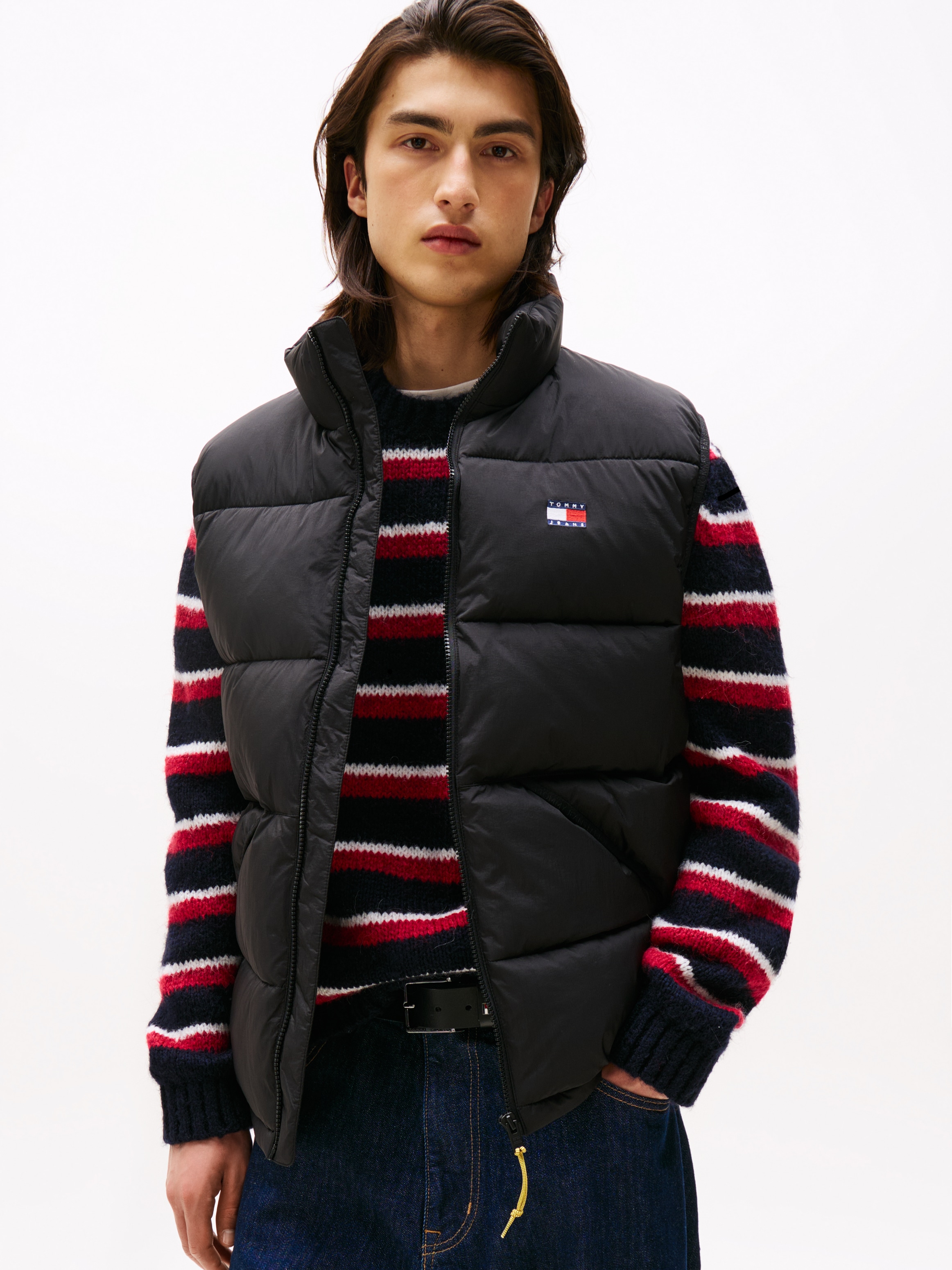 Tommy Jeans Steppweste "TJM VAIL PUFFER VEST", mit Stehkragen, relaxed fit günstig online kaufen