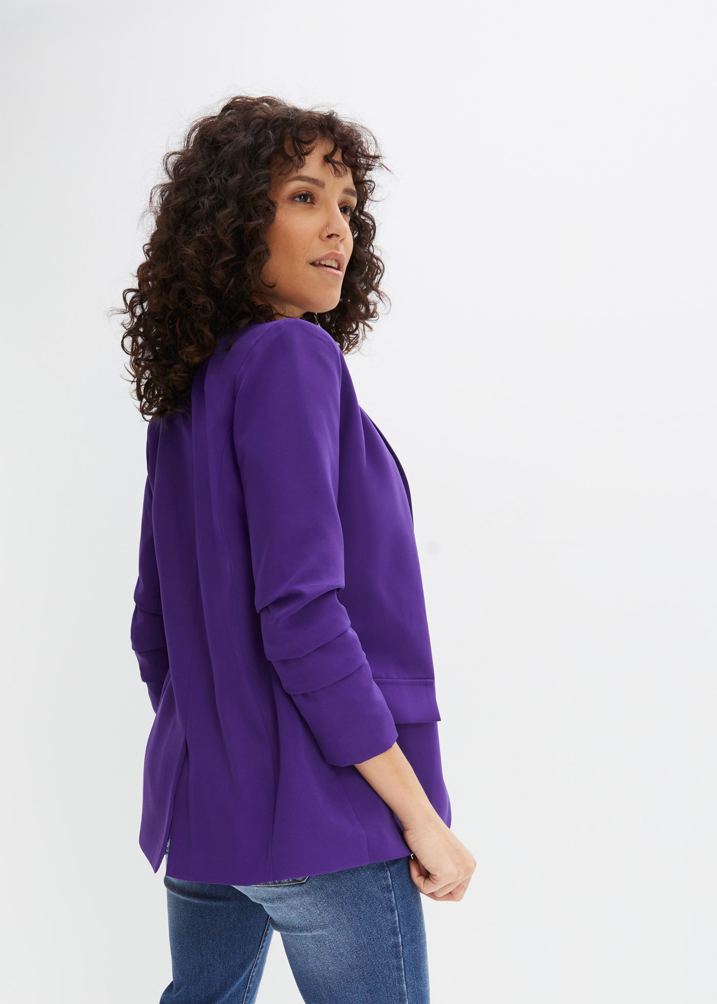 bonprix Jackenblazer femininer Stil, schmale Passform, schmales und langes günstig online kaufen