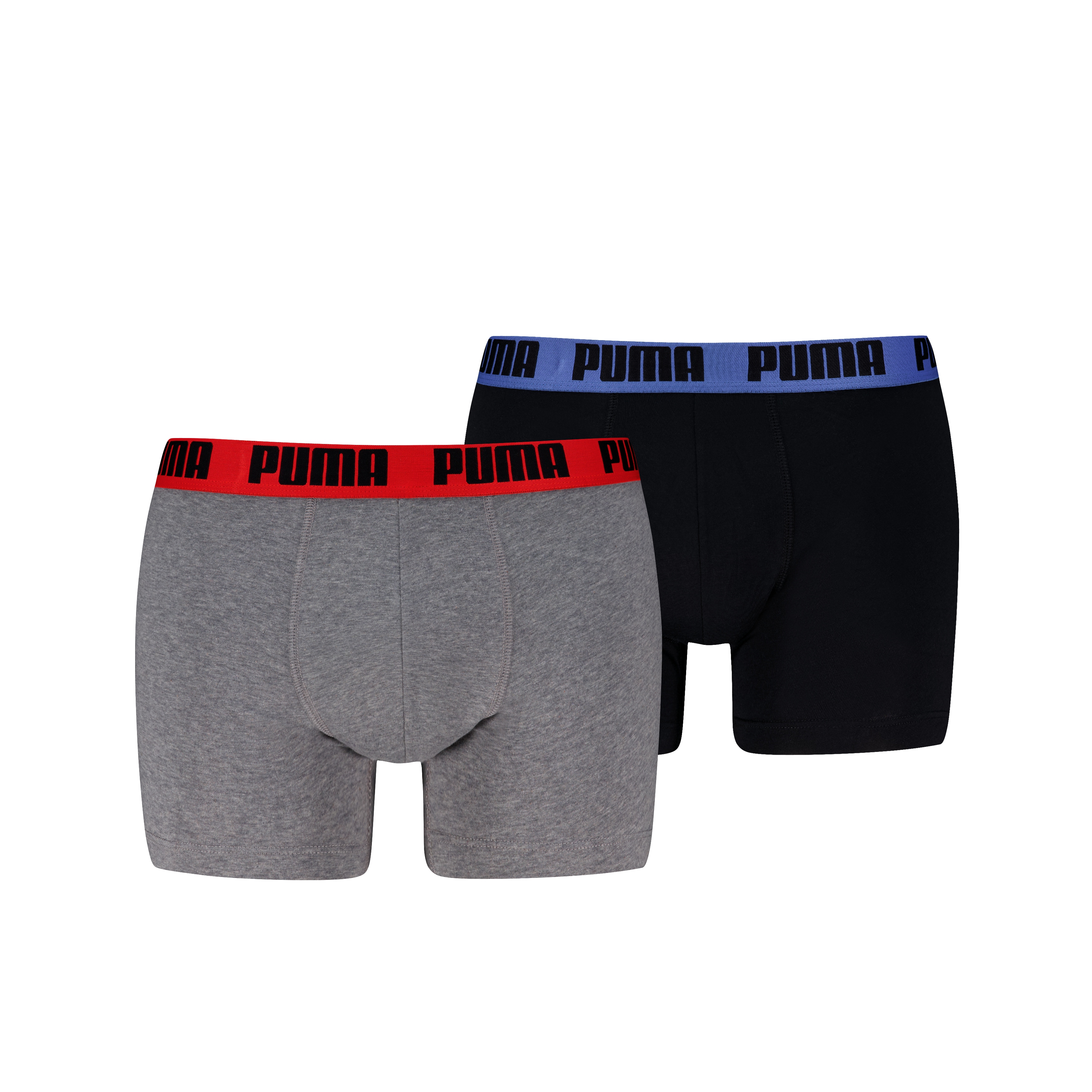 PUMA Boxershorts "PUMA MEN EVERYDAY BASIC BOXERS 2P" Packung, mit Puma Webbund