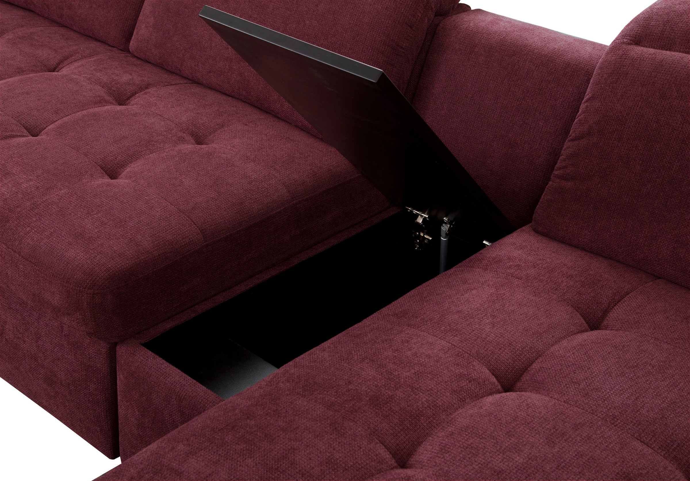 sit&more Wohnlandschaft »Stardust U-Form«, inklusive Kopfteilverstellung, Armlehnenfunktion und Tischelement