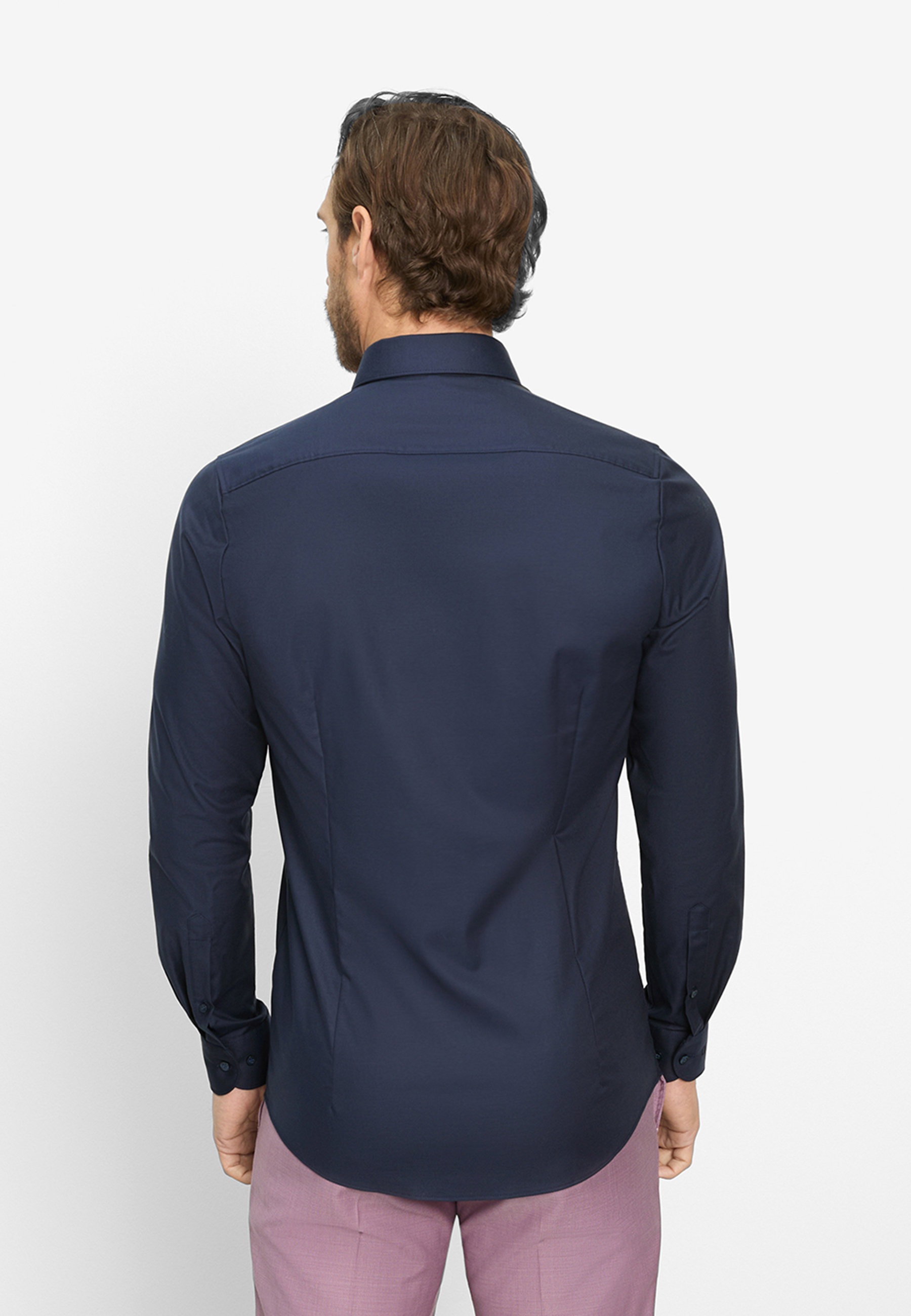 OLYMP Level Five body fit Shirt Men Navy 44 3