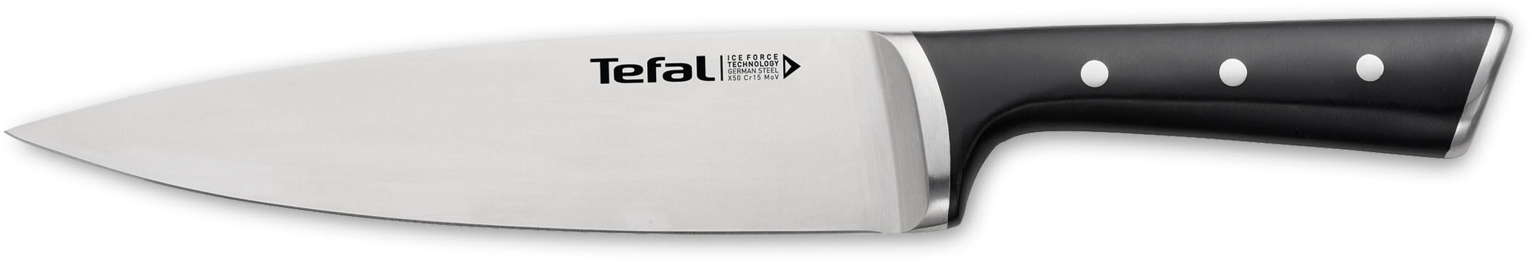 Tefal Kochmesser "Ice Force", (1 tlg.), Edelstahl, dauerhafte Leistungsstärke, Handschutz, Eishärtung