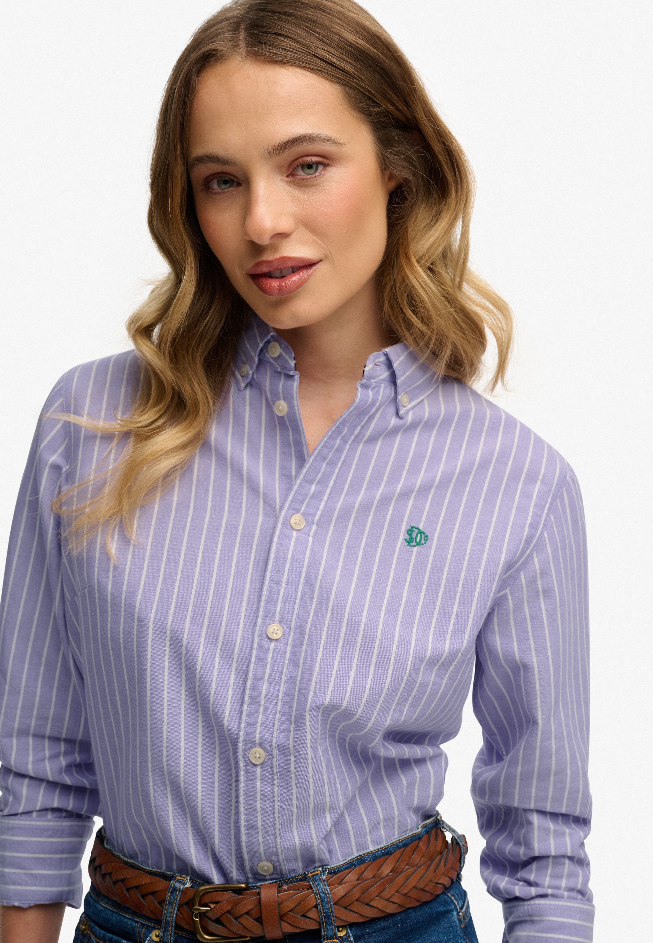 Superdry Hemdbluse »SLIM OXFORD BD L/S SHIRT« Baumwolle, slim fit