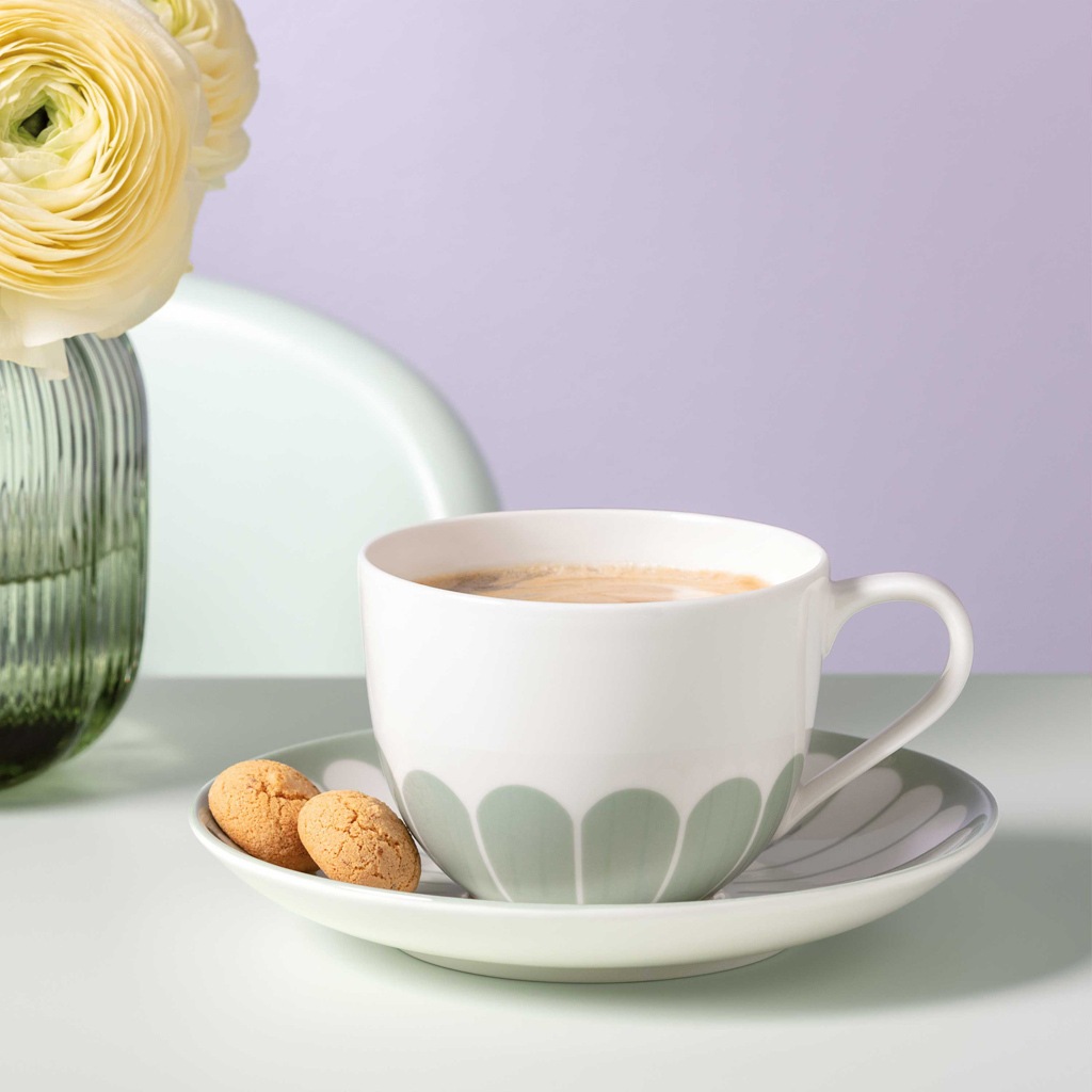 Villeroy & Boch Tasse "Kaffeetassen mit Untertassen Fleur Couleur 160 ml 6e günstig online kaufen