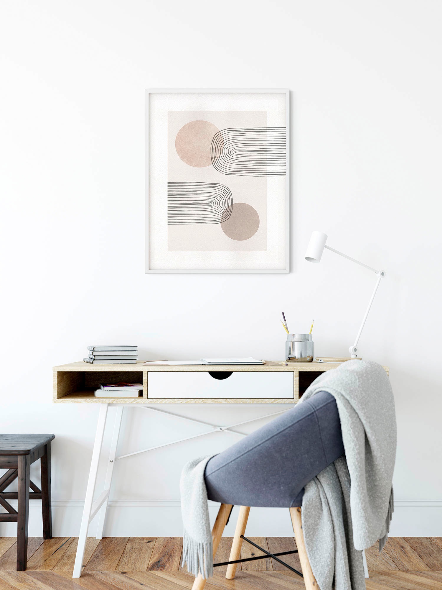 Komar Bild "Line Art Rainbow" Natur 1 Stk. tlg. Wandbild zur Dekoration - o günstig online kaufen