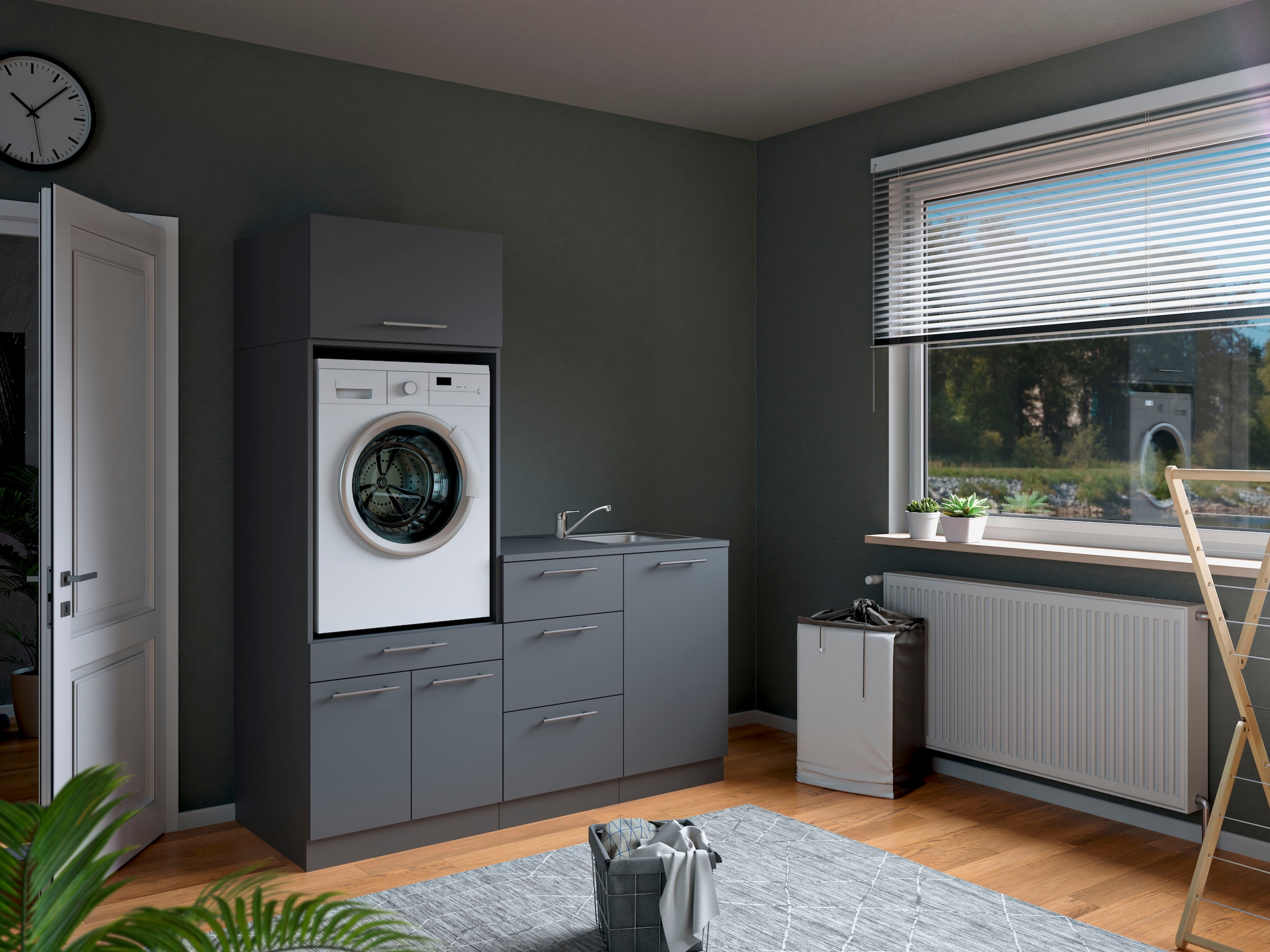 Laundreezy Mehrzweckschrank-Set »Laundreezy, 4-tlg. Mehrzweckschrank-Set B/H/T 168/200/68 cm« 4 Stk. tlg.