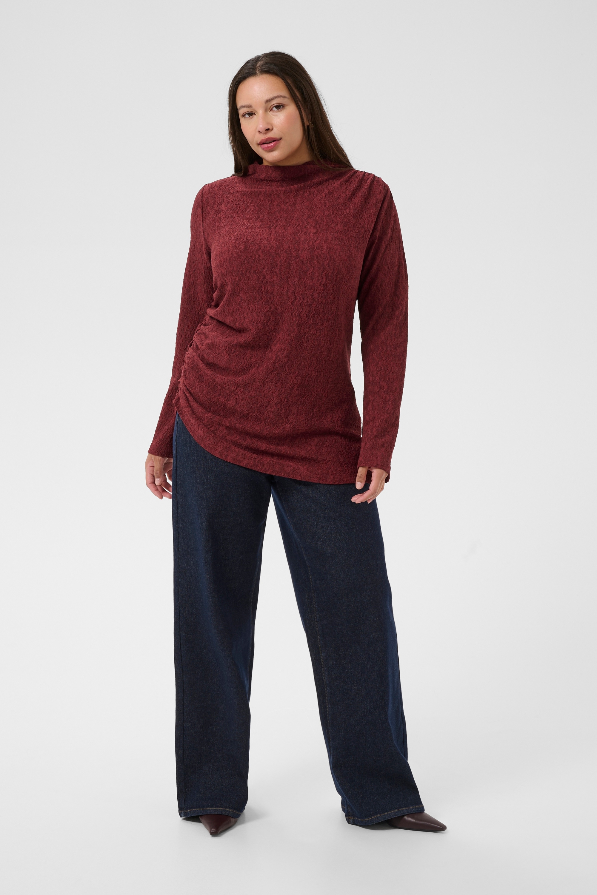 KAFFE Curve Langarmbluse »KAFFE Curve Bluse langarm KCrina«
