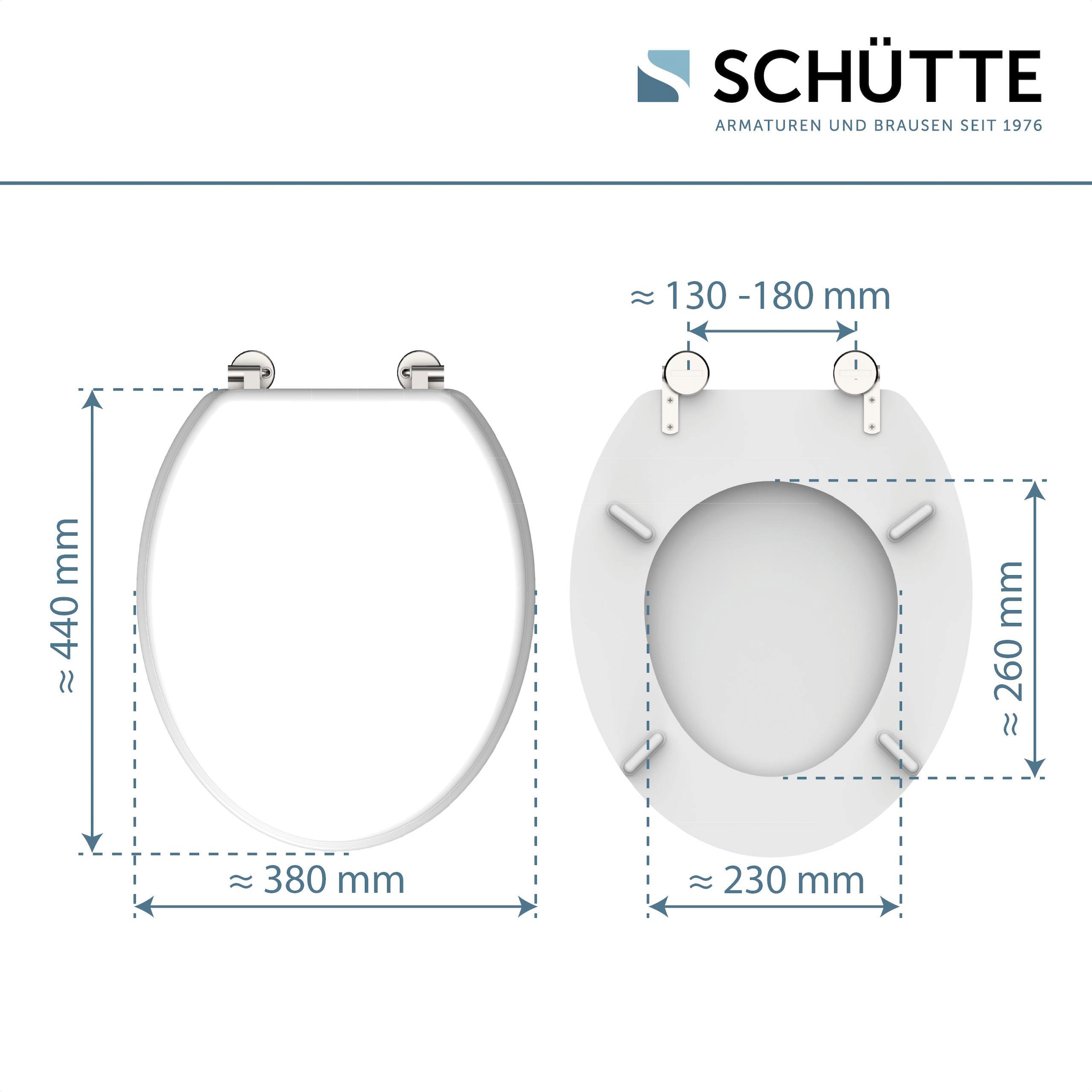 Schütte WC-Sitz, mit Holzkern, maximale Belastung der Klobrille 150 kg