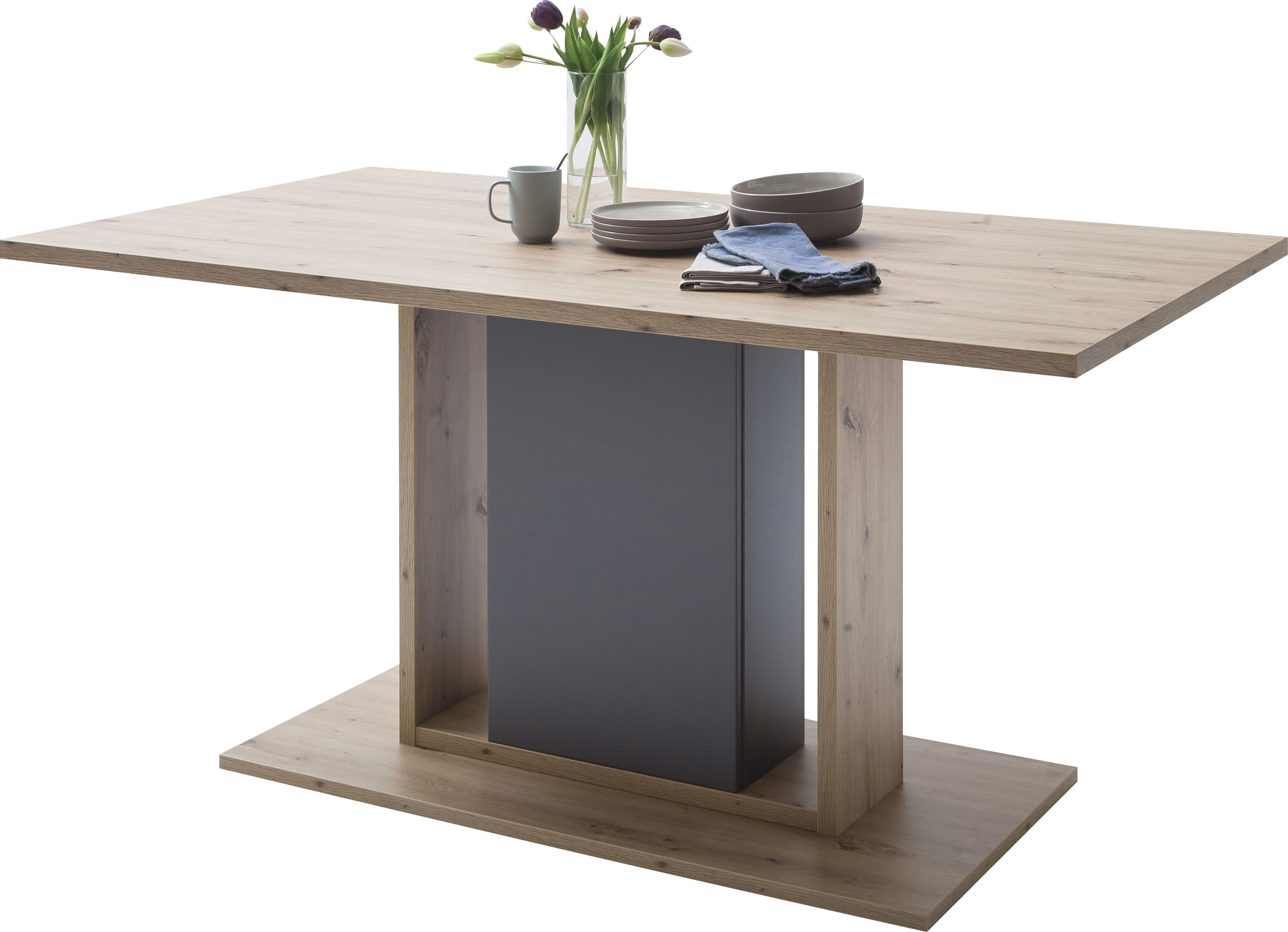 MCA furniture Esstisch Lizzano, Landhausstil modern, bis 80 Kg belastbar, Tisch 160 cm breit