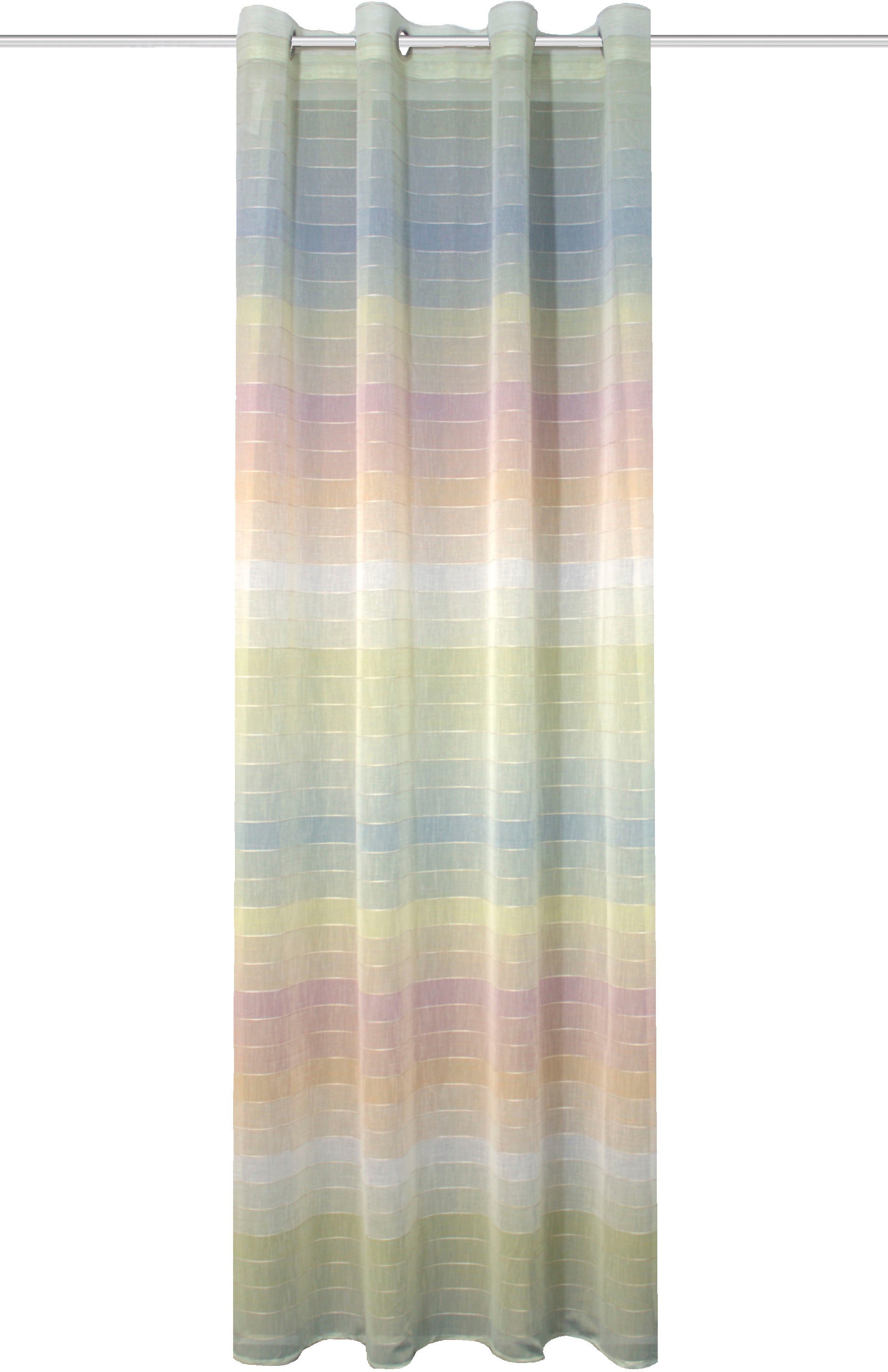 Thumbnail - HOME WOHNIDEEN Vorhang "RAINBOW" Ösen 1 Stk. tlg. Ösenschal Querstreifen RAINBOW