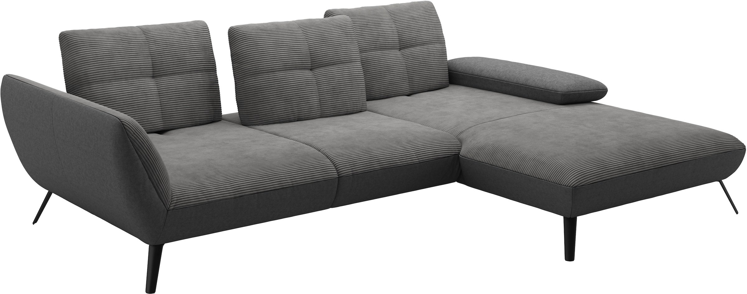 Places of Style Ecksofa »Mikado L-Form«, inkl. Sitztiefenverstellung und Armteilverstellung