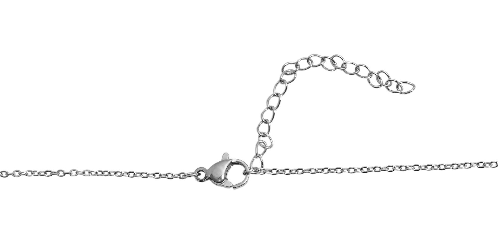 Kette ohne Anhänger ADELIA´S "Damen Halskette – Ankerkette Kreuz aus Edelstahl 43 cm", silber, Halsketten, Damen, 43cm, Edelstahl, Perfekt als Geschenk zum Valentinstag