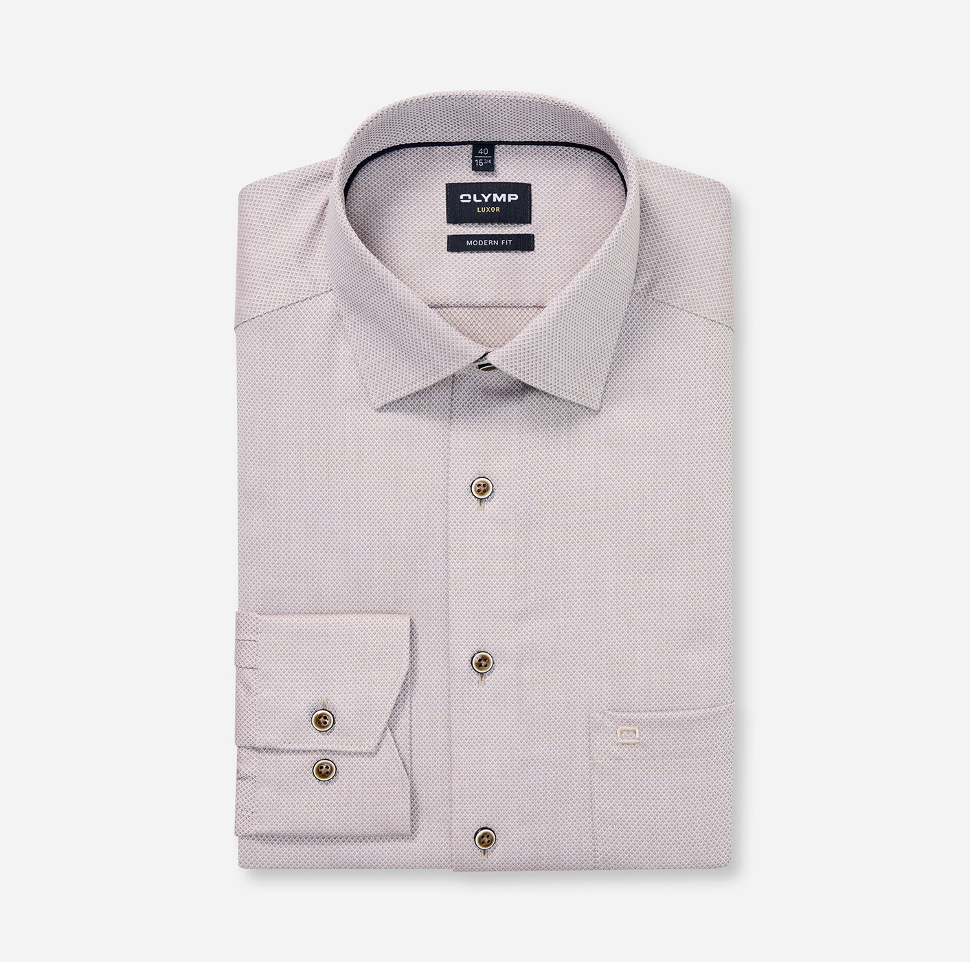 Thumbnail - OLYMP Langarmhemd "Luxor" modern fit, New-Kentkragen. fein gemustert