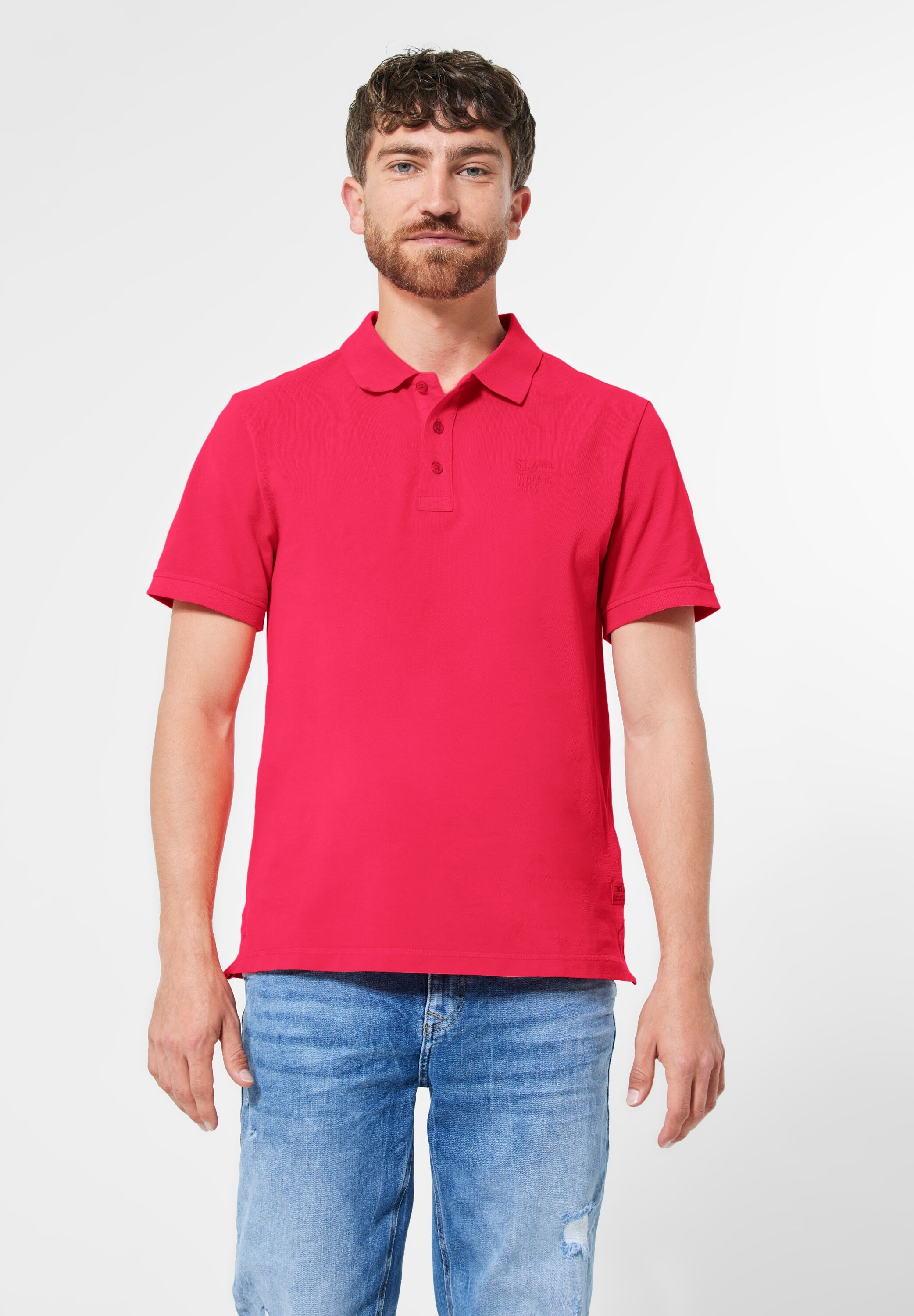 STREET ONE MEN Poloshirt, mit Piqué-Struktur