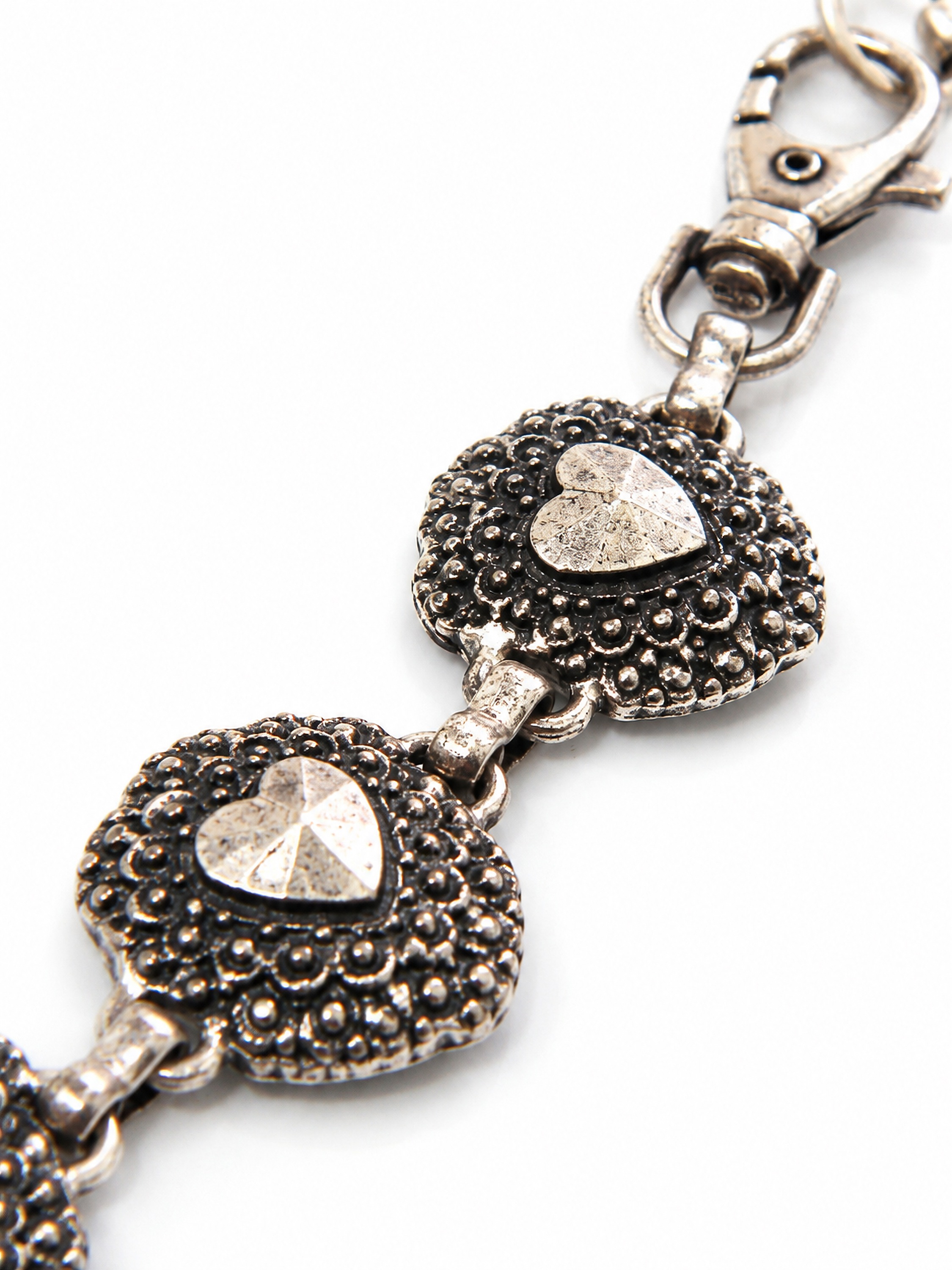 COLLEZIONE ALESSANDRO Kettengürtel »Frieda« mit Vintage Herzen in altsilber