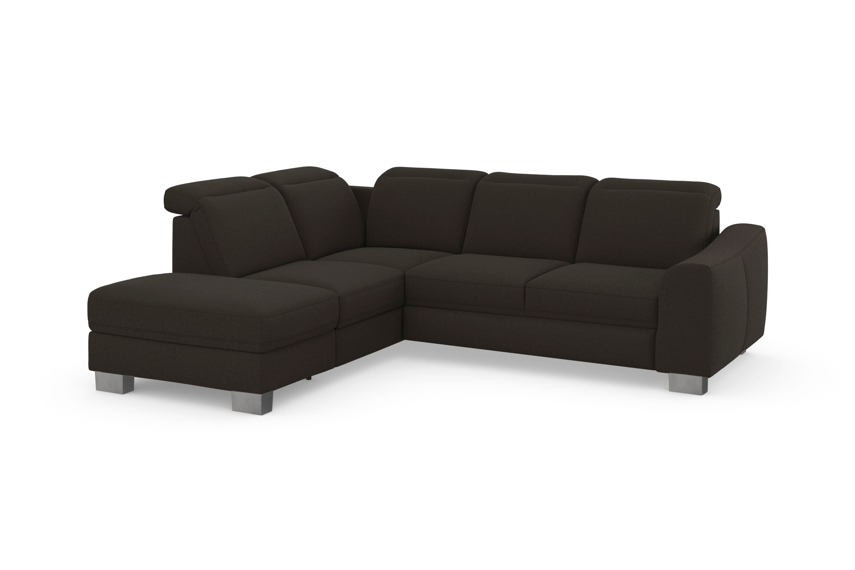 Thumbnail - sit&more Ecksofa "Dundee L-Form", mit Federkern und Edelstahlfüßen, wahlweise mit Kopfteilverstellung