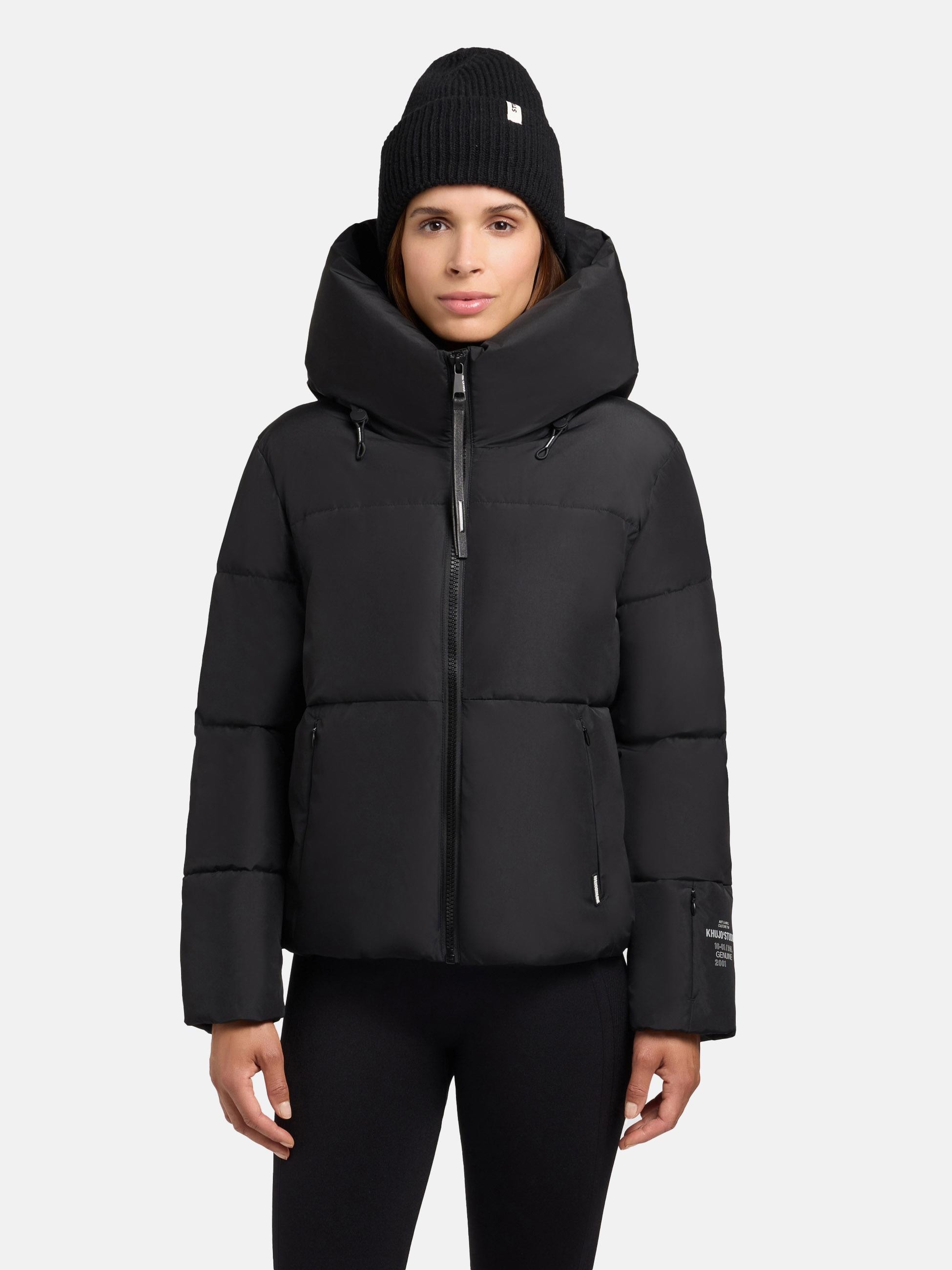 khujo Steppjacke "Audrey Matt" mit Kapuze Warme Winterjacke mit verstellbarer Kapuze