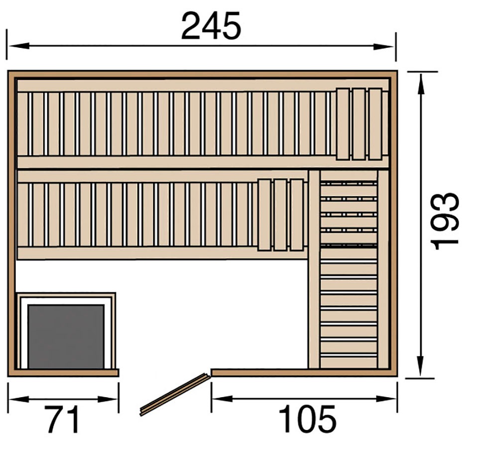 weka Sauna »Kemi«, 7,5 kW Bio-Ofen mit digitaler Steuerung