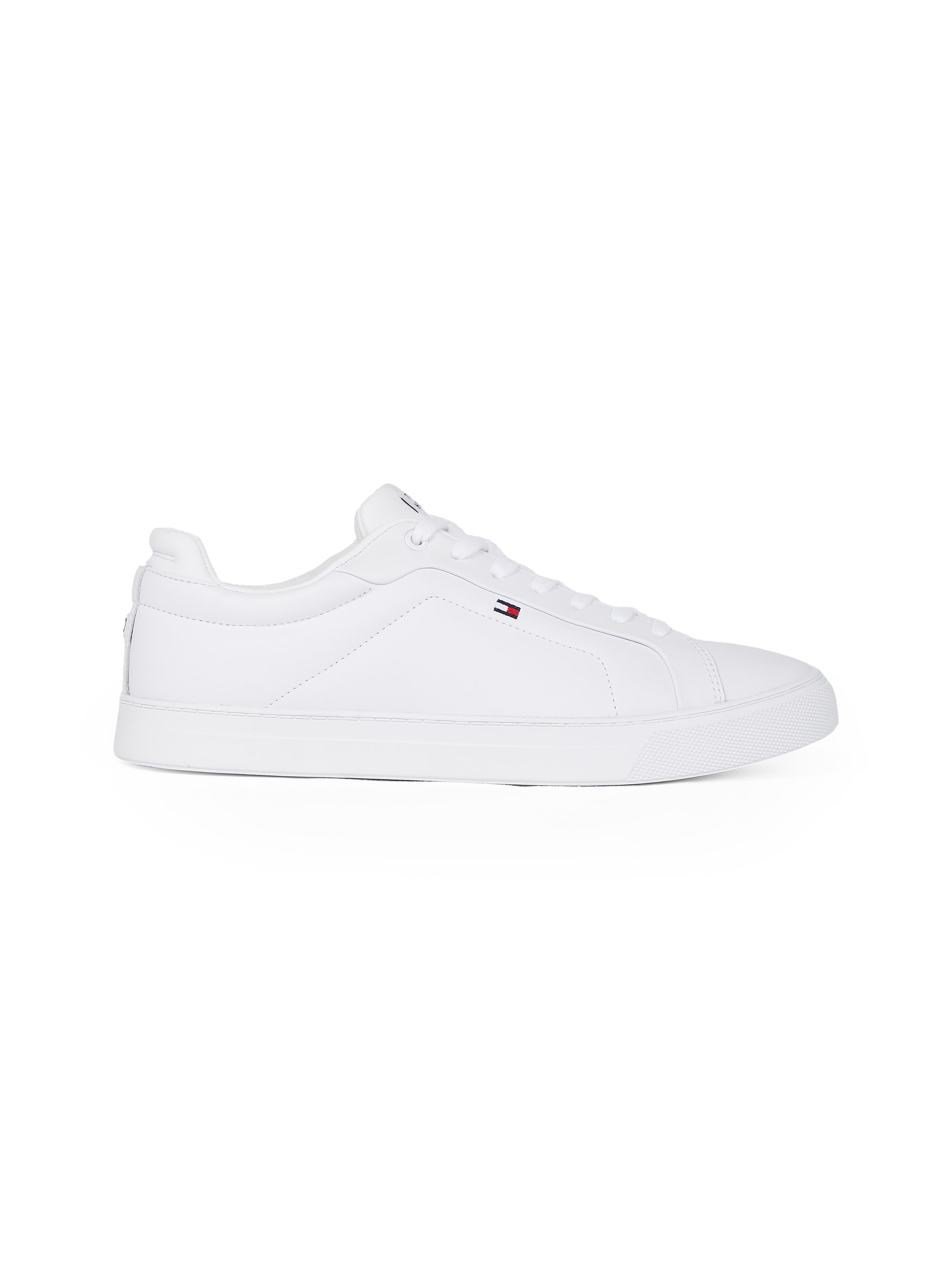 Tommy Hilfiger Plateausneaker »ICON COURT LTH FLAG ESS«, Freizeitschuh, Halbschuh, Schnürschuh mit kleiner Logoflagge