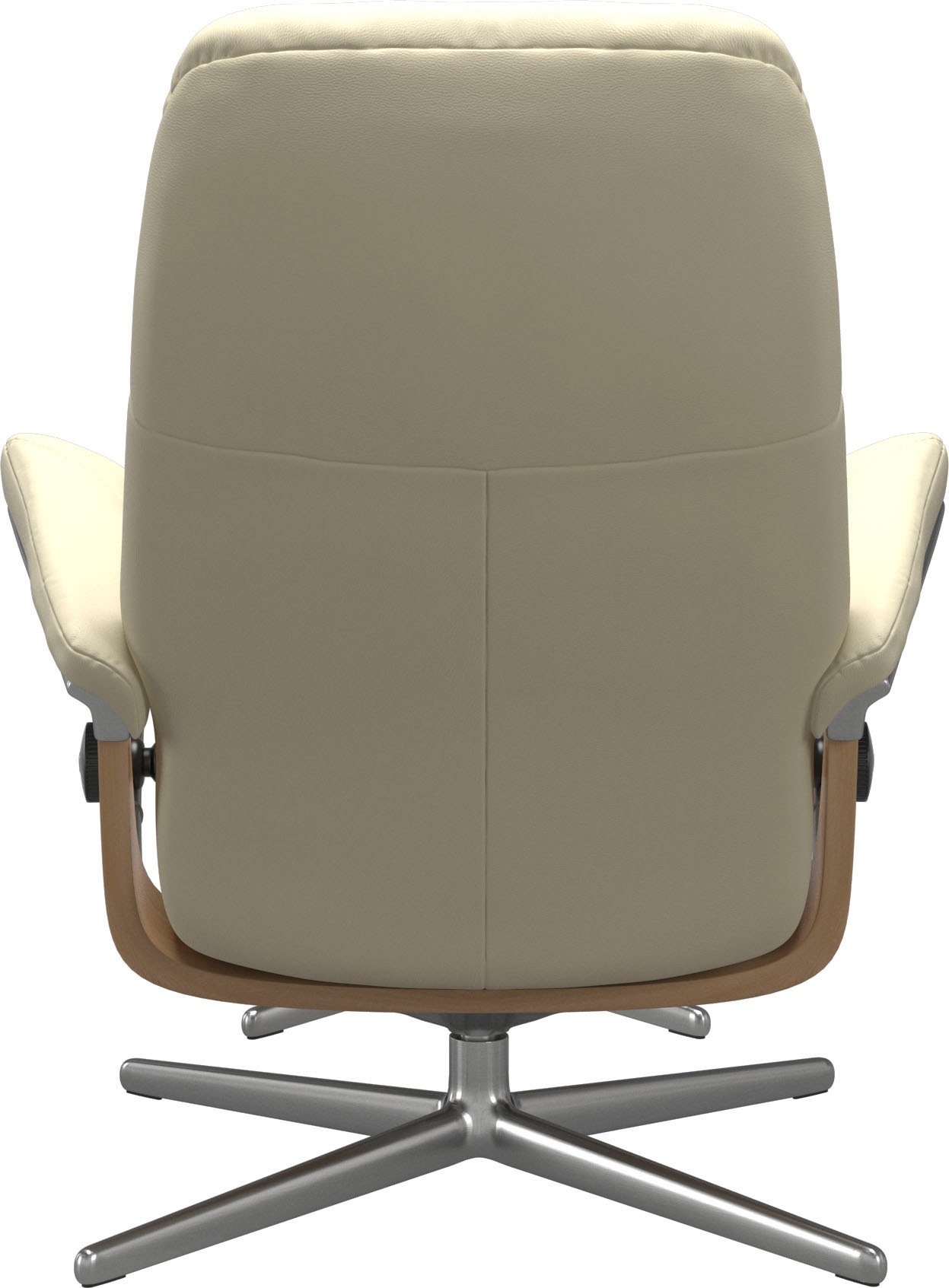 Stressless® Relaxsessel »Consul«, (Set, Relaxsessel mit Hocker), mit Hocker, mit Cross Base, Größe S, M & L, Holzakzent Eiche