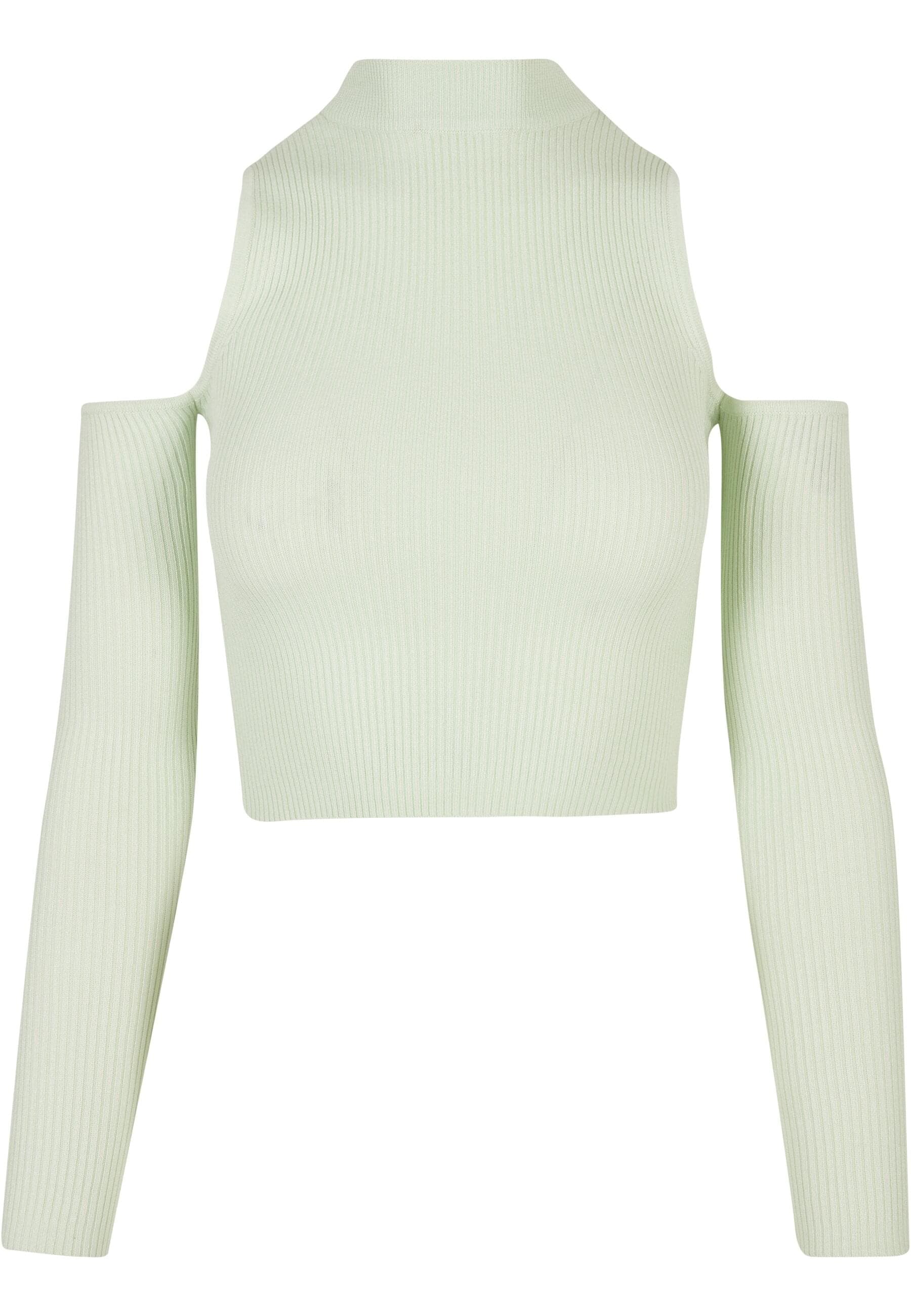 Rundhalspullover »Urban Classics Damen Ladies Rib Knit Cut Out Sleeve Longsleeve«