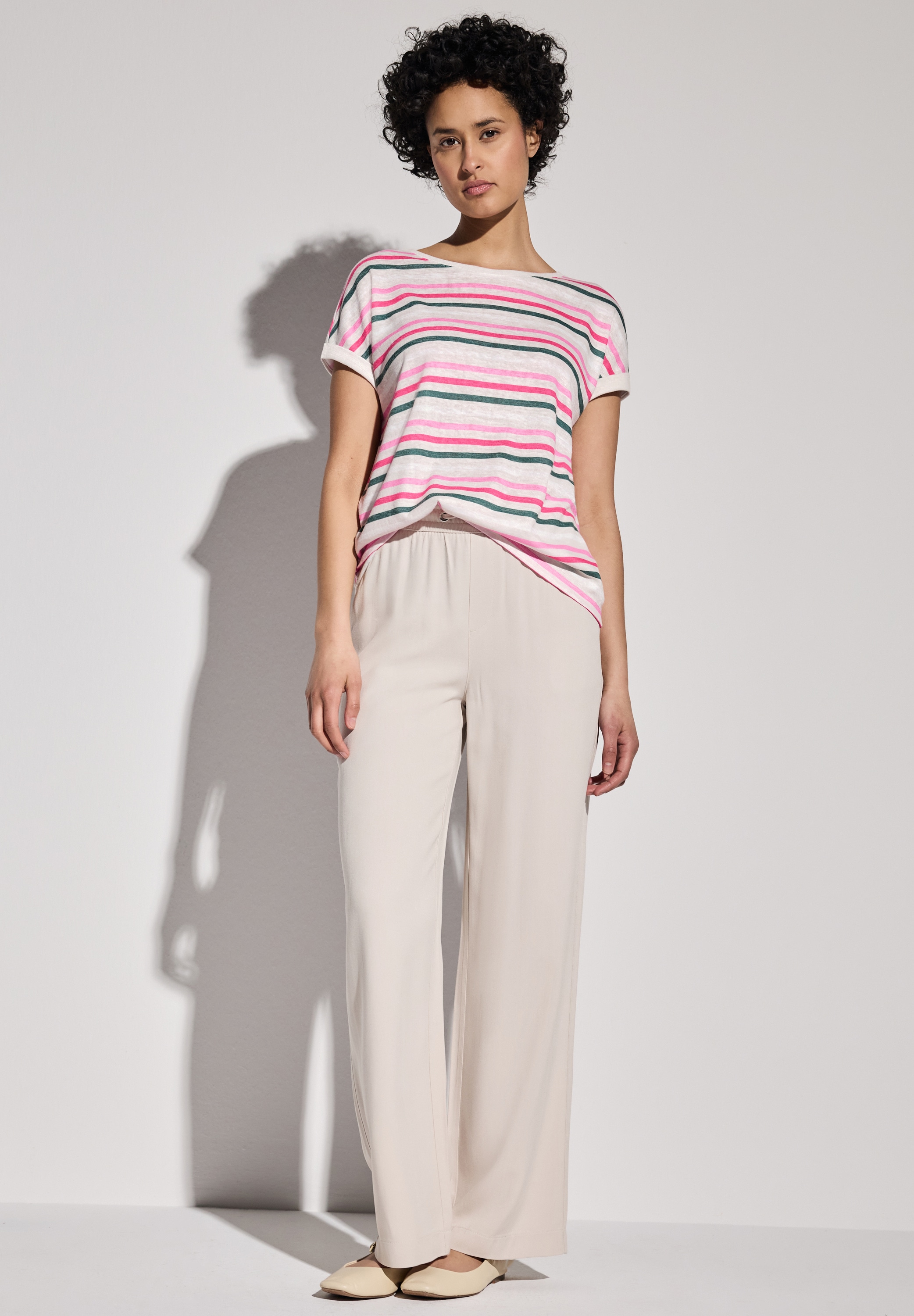 STREET ONE T-Shirt, aus softem Materialmix