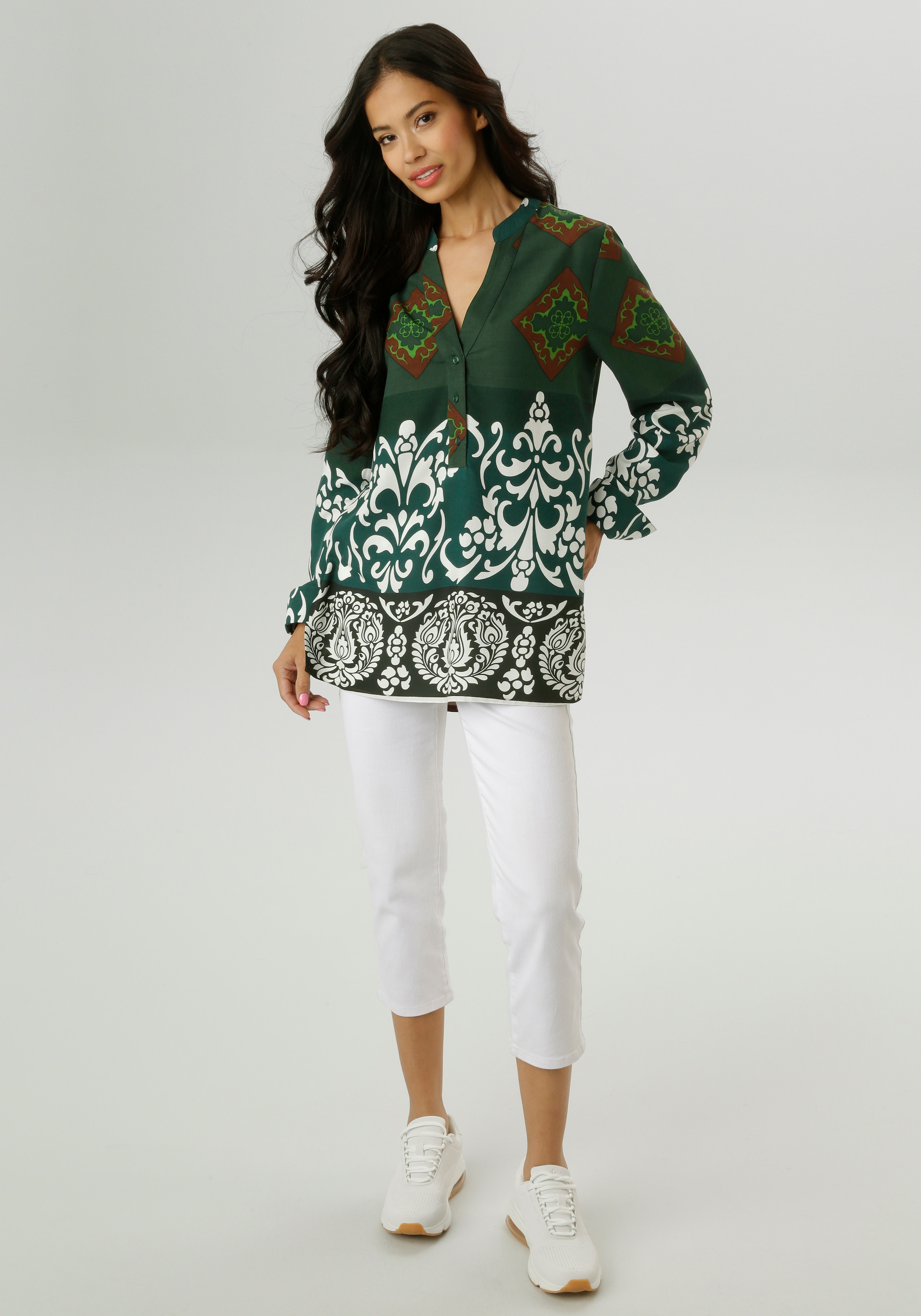 Aniston SELECTED Longbluse, mit stilvollen Ornamenten - NEUE KOLLEKTION