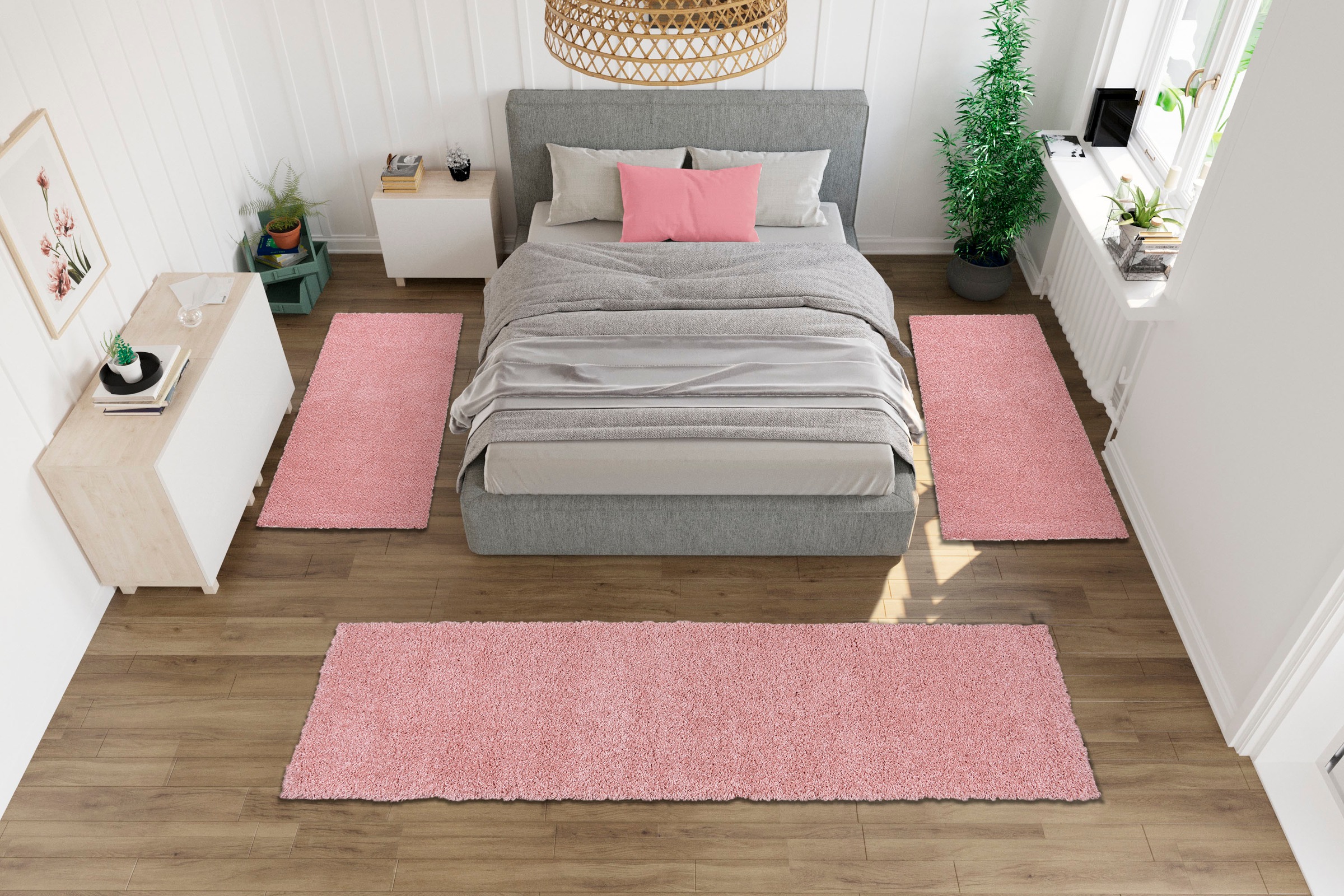 my home Bettumrandung "Shaggy 30" Höhe 30 mm 3 Stk. tlg. gewebt, 2- oder 3- günstig online kaufen