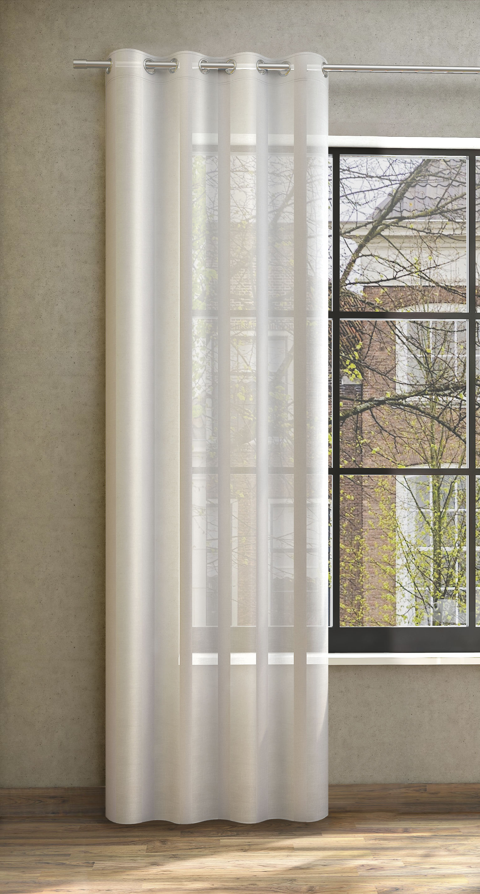 Thumbnail - Neutex for you Vorhang "ALASSIO" Ösen 1 Stk. tlg. Längssteifen mit Glanzeffekt