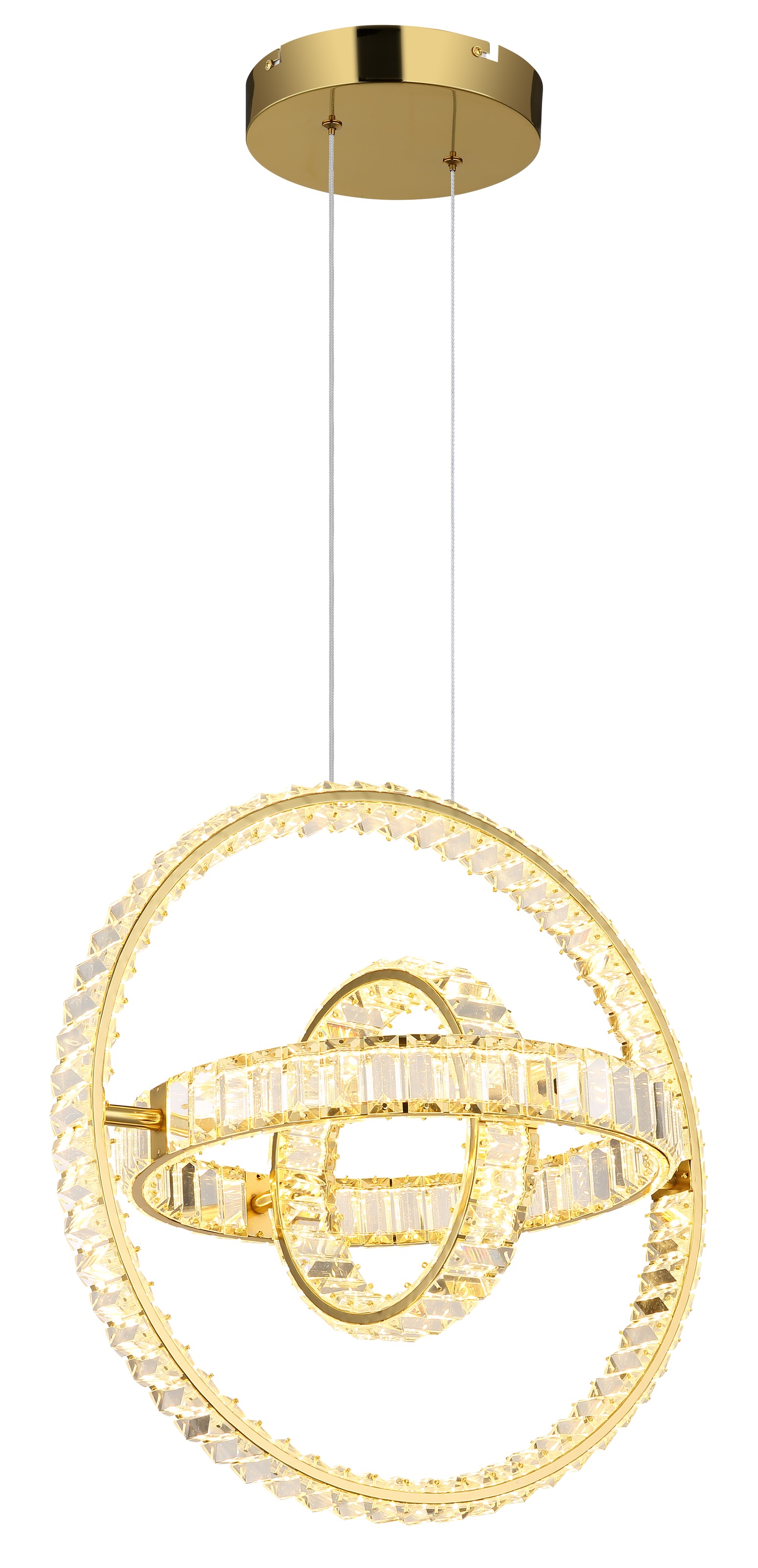 GLOBO LIGHTING Hängeleuchte »NEIL« LED-Modul 1 Stk. LED Kristall Hängeleuchte für Esszimmer gold