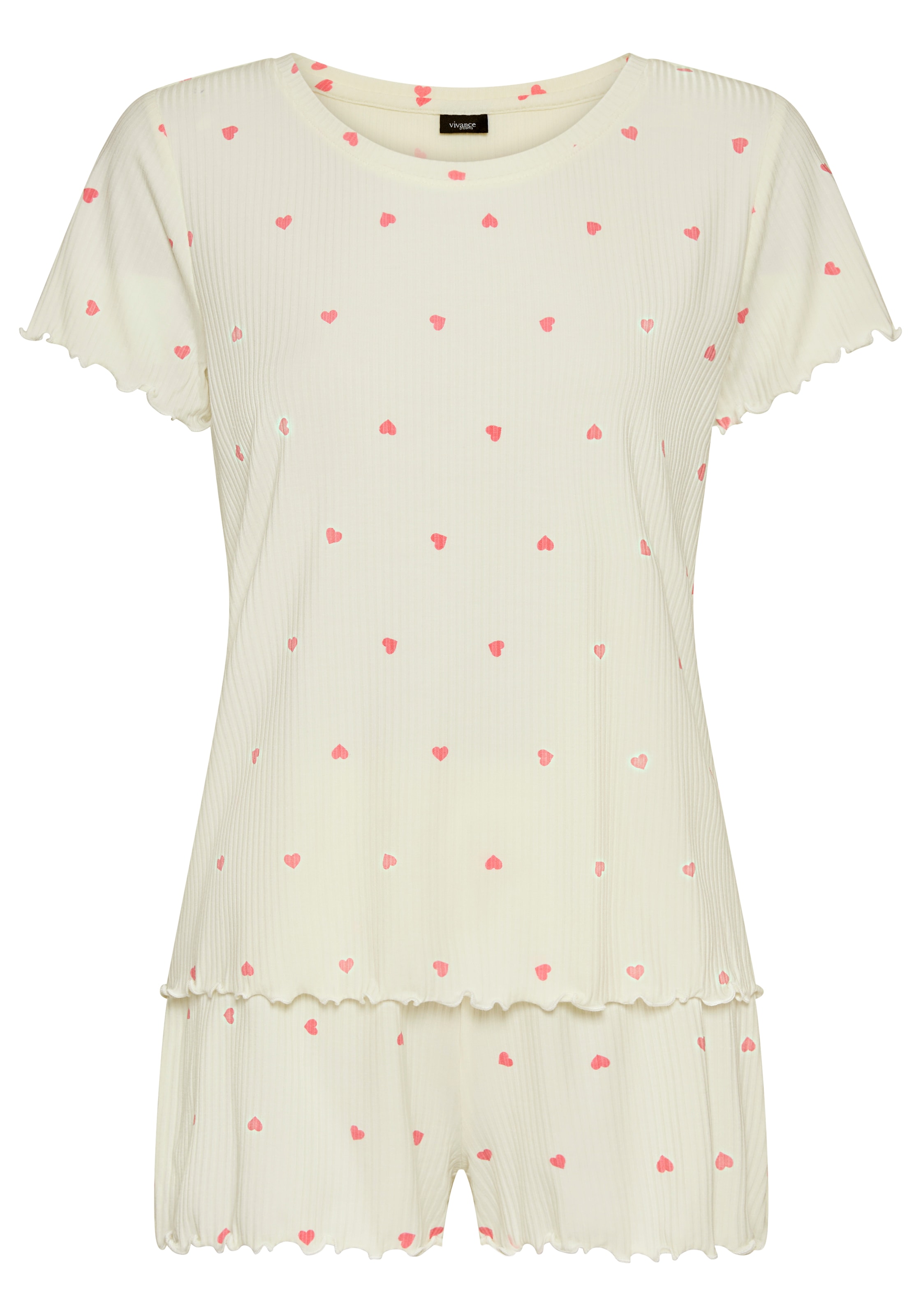 Vivance Dreams Shorty Set, 2-teilig, 2 tlg. mit süßem Herzchendruck günstig online kaufen
