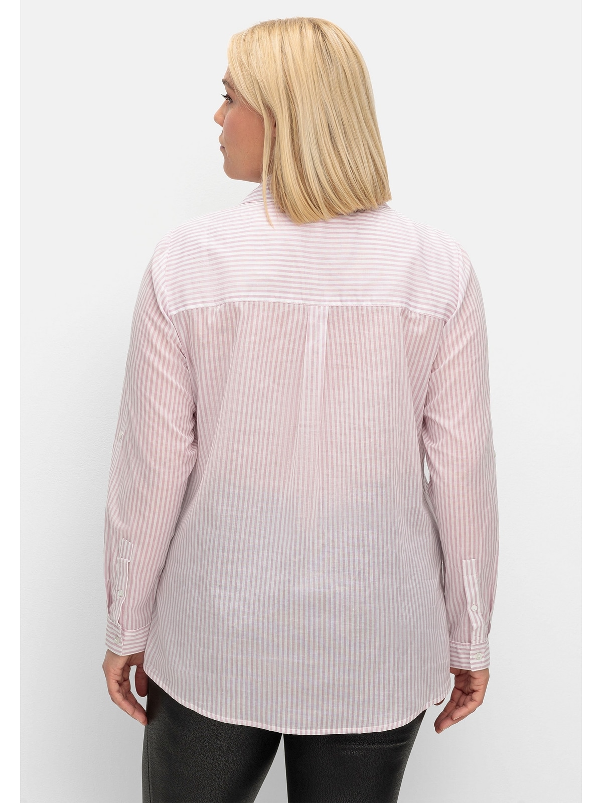 Größen«, Sheego bestellen mit | online Krempelfunktion Hemdbluse »Große BAUR