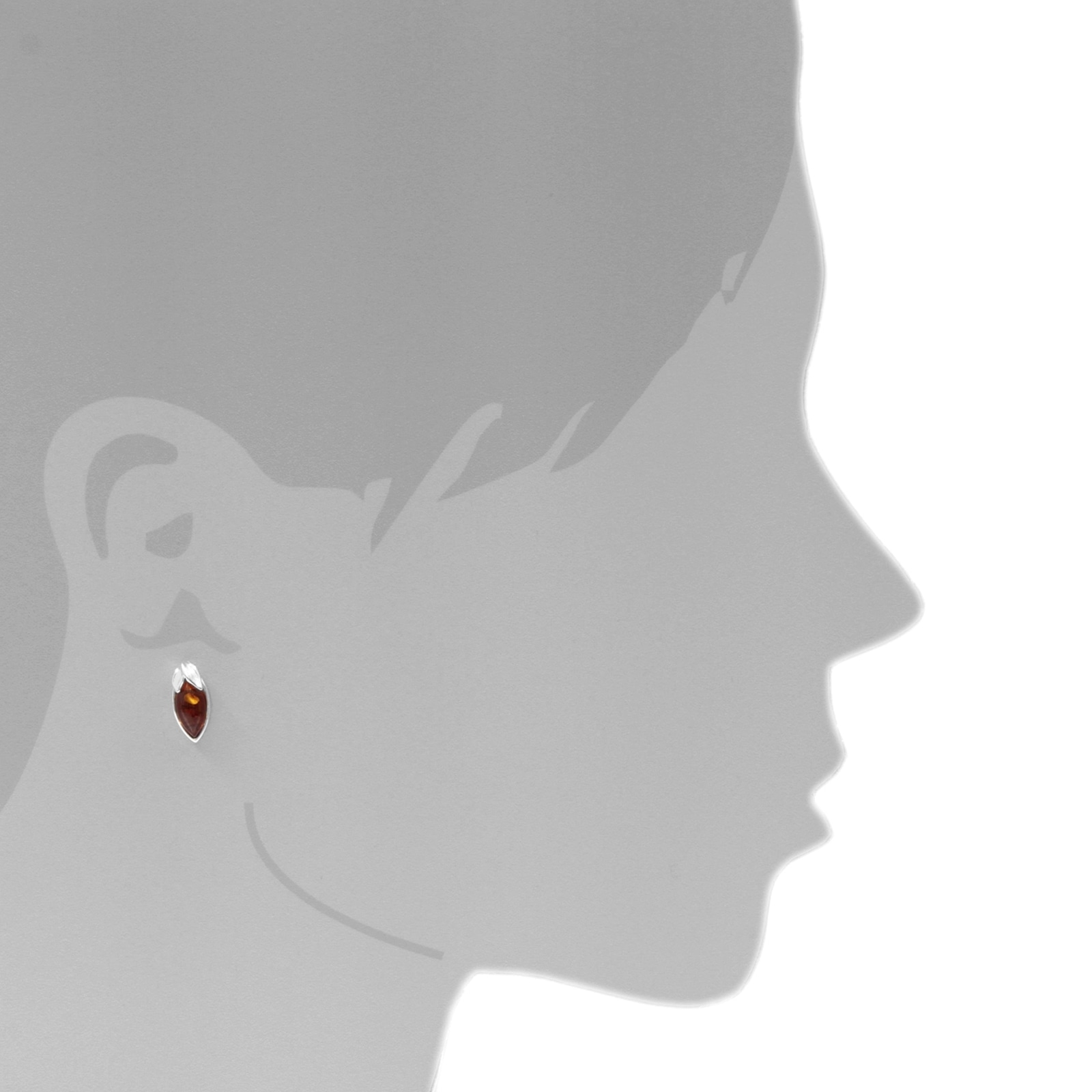 OSTSEE-SCHMUCK Paar Ohrstecker »- Elina - Silber 925/000 - Bernstein«