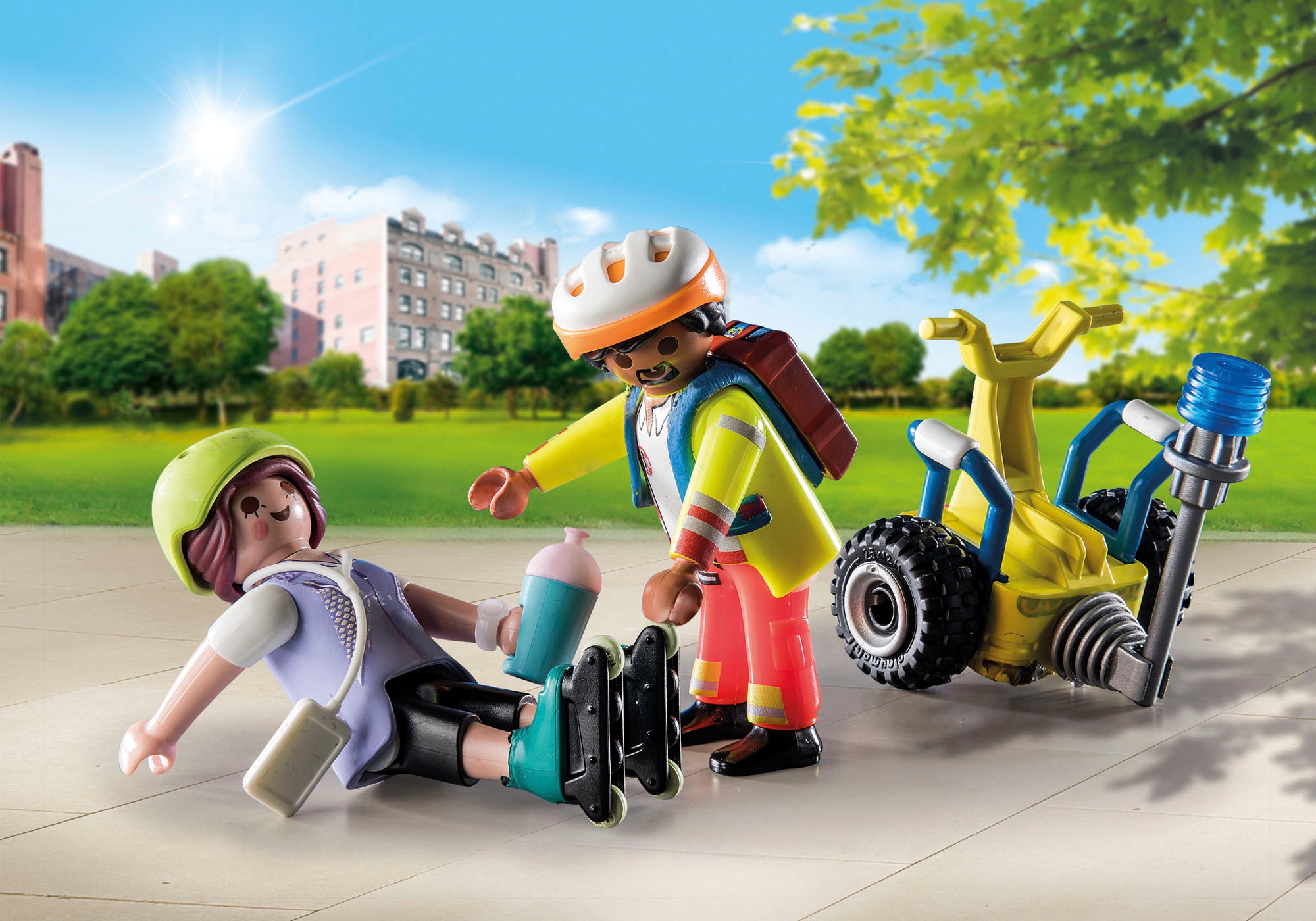 Playmobil® Konstruktions-Spielset »Starter Pack, Rettung mit Balance-Racer (71257), My City Life« Made in Europe