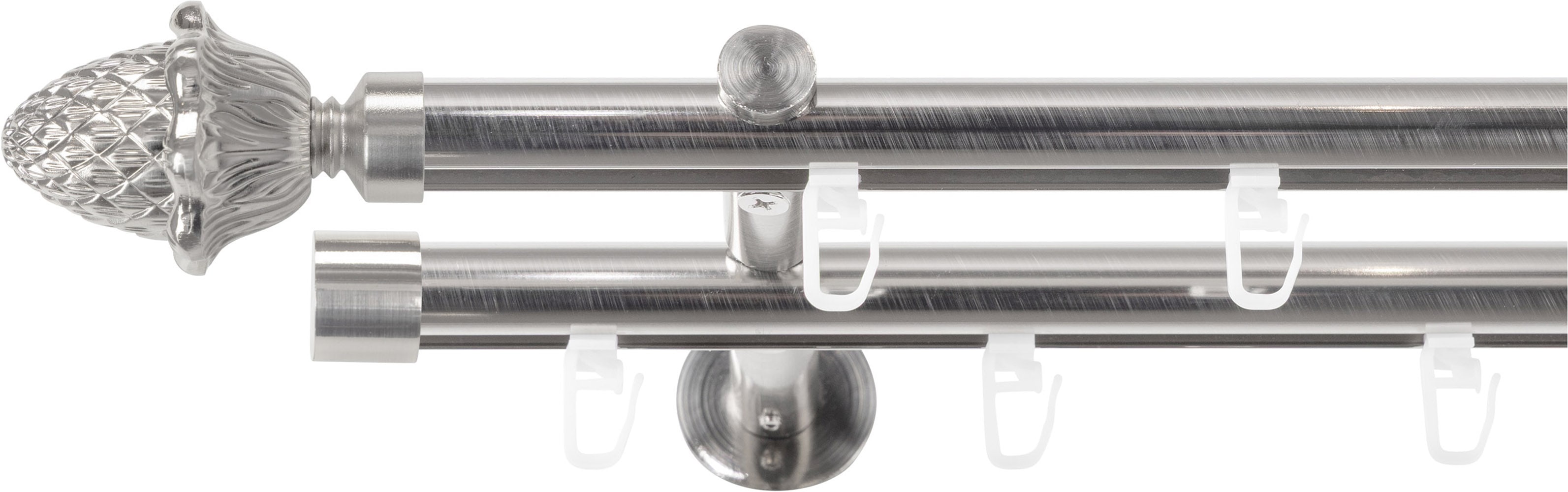 SN DECO GROUP Gardinenstange Ø 19 mm 2 läufig-läufig Fixmaß;kürzbar