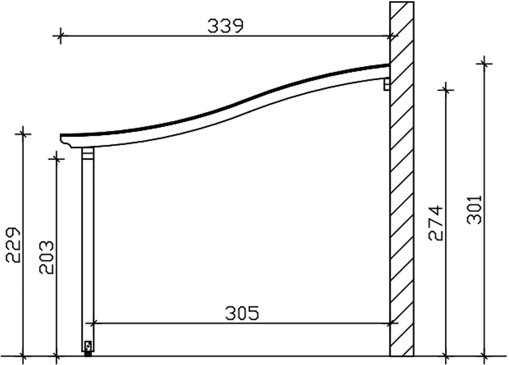 Skanholz Terrassendach »Venezia« Leimholz