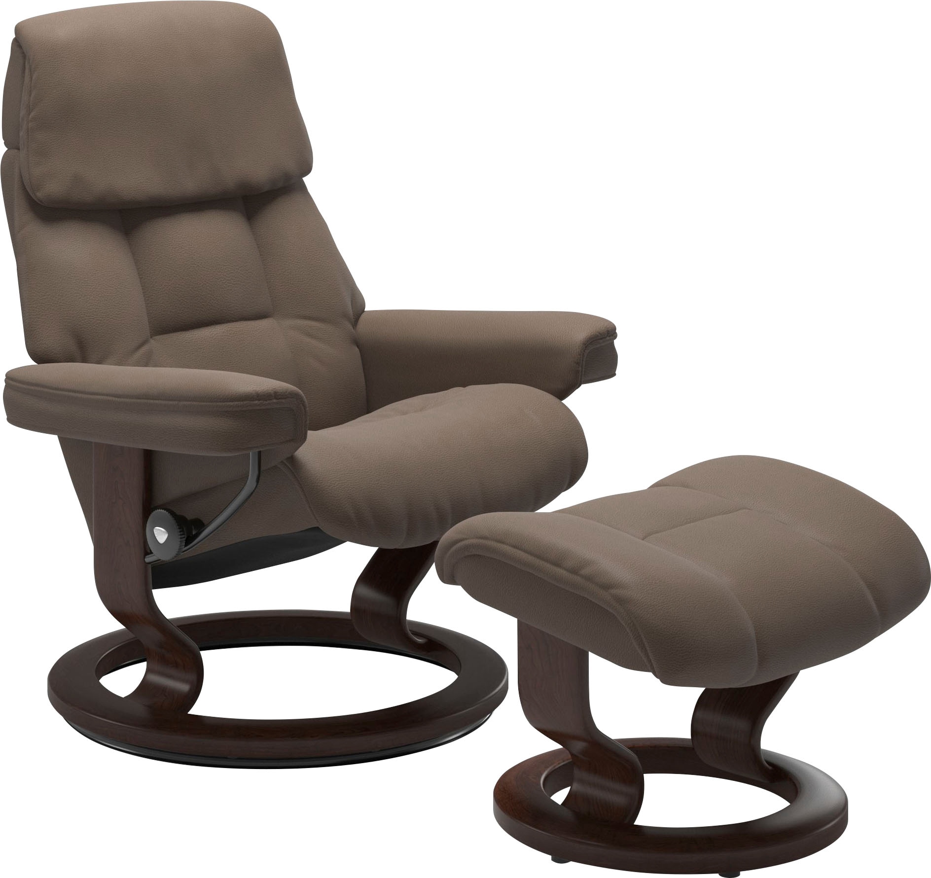 Stressless Relaxsessel "Ruby" Set, mit Classic Base, Größe L, Gestell Eiche, Wenge, Braun & Schwarz