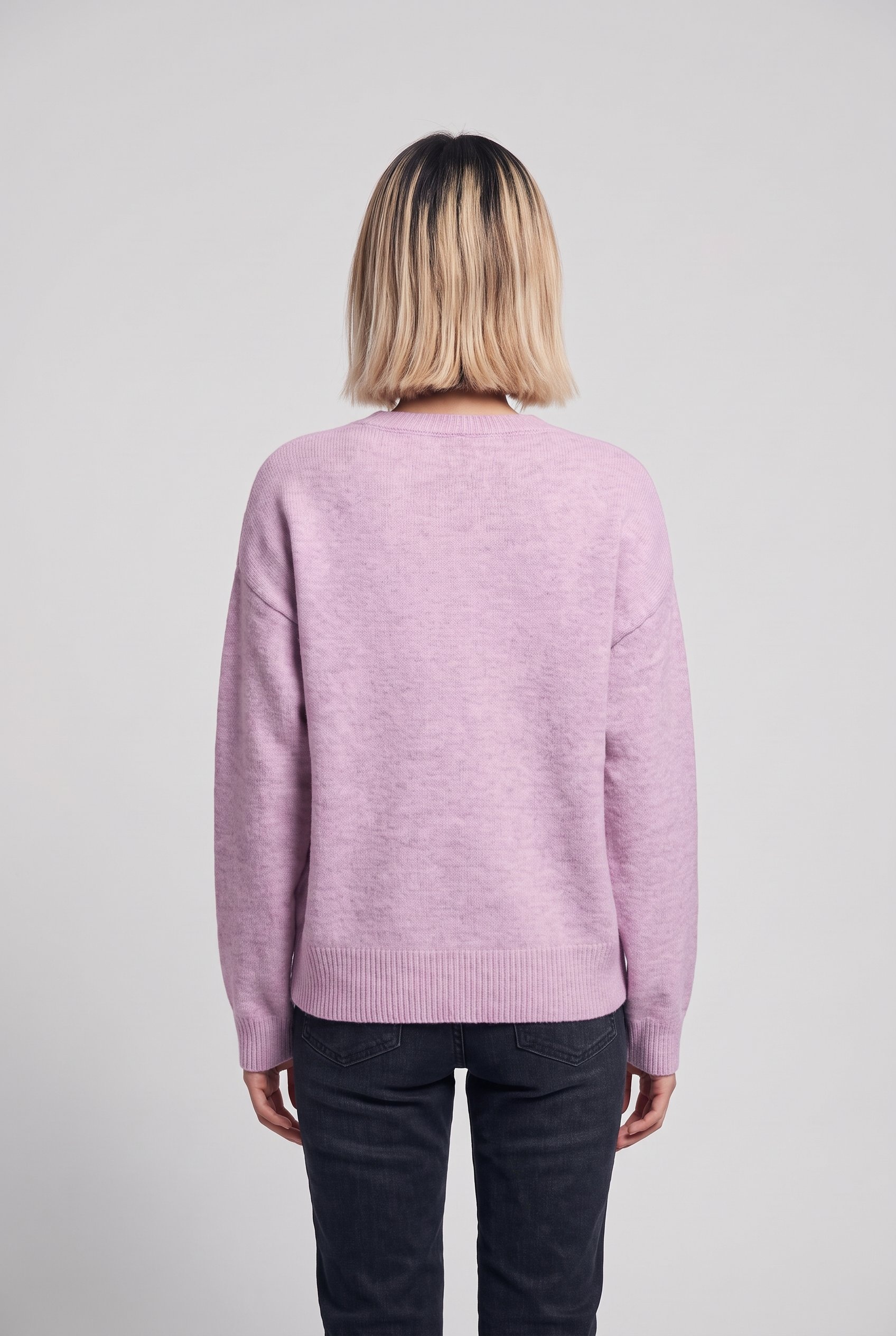 ONLY Strickpullover »ONLOLIVIA LS O-NECK CC KNT« Materialmix, regular fit