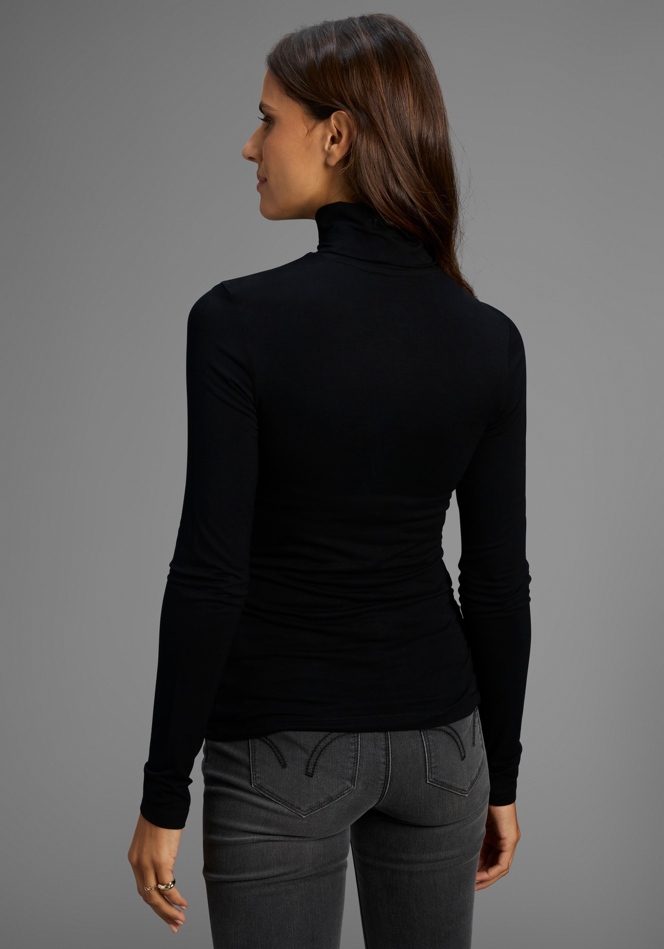 Laura Scott Longsleeve Packung, 3 Stk. tlg. das perfekte Basic mit Rollkragen - NEUE KOLLEKTION