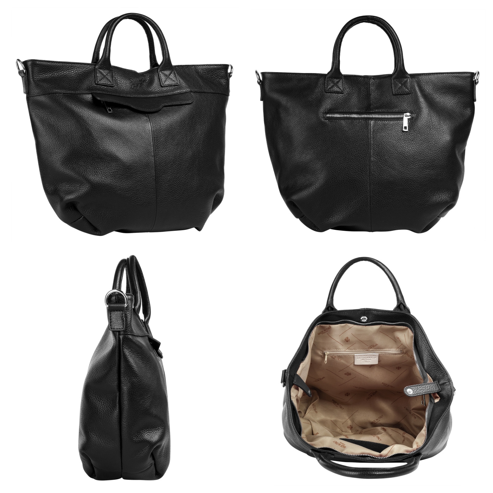 Samantha Look Henkeltasche, echt Leder, Made in Italy