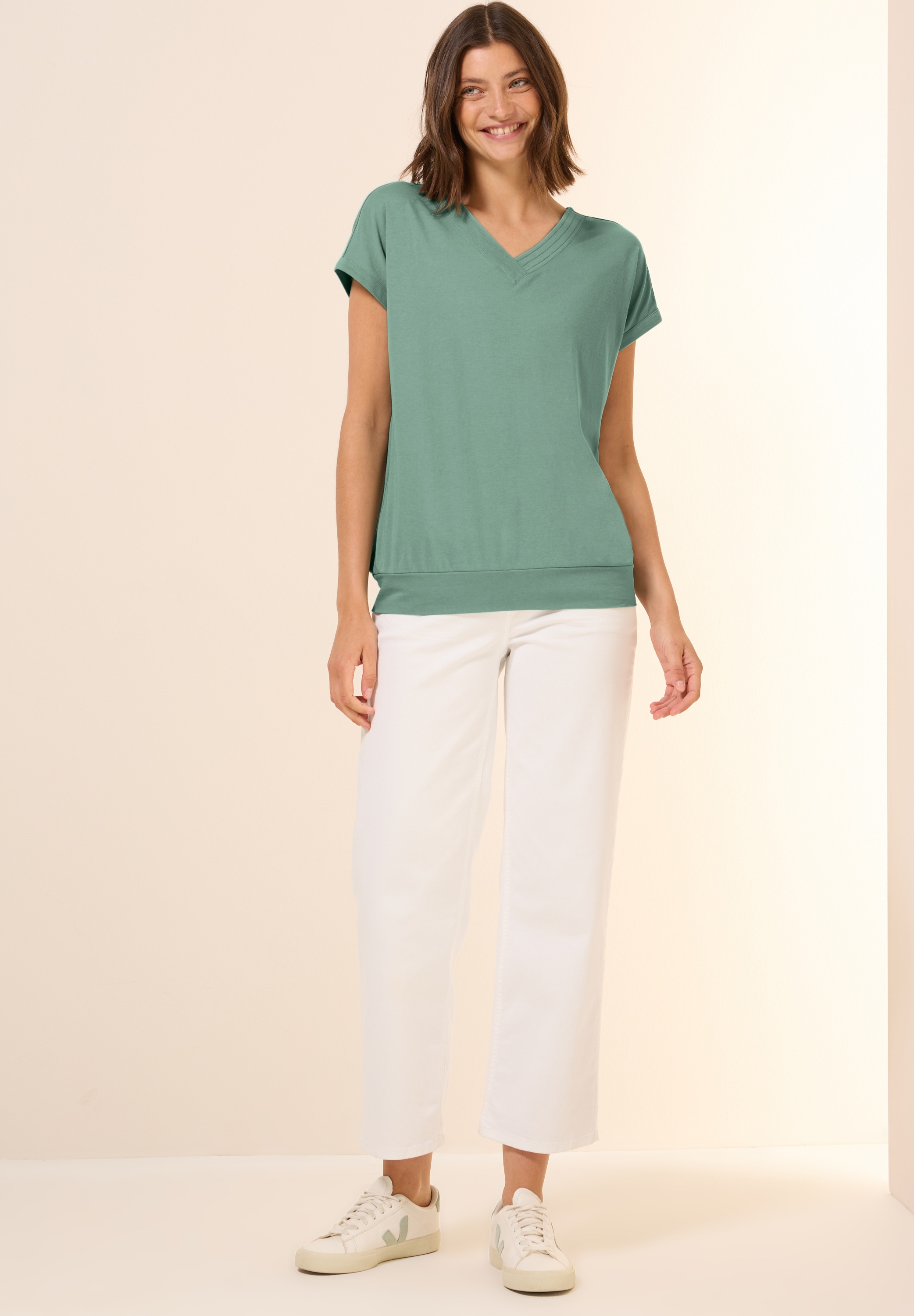 Cecil T-Shirt, im soften Baumwoll-Mix